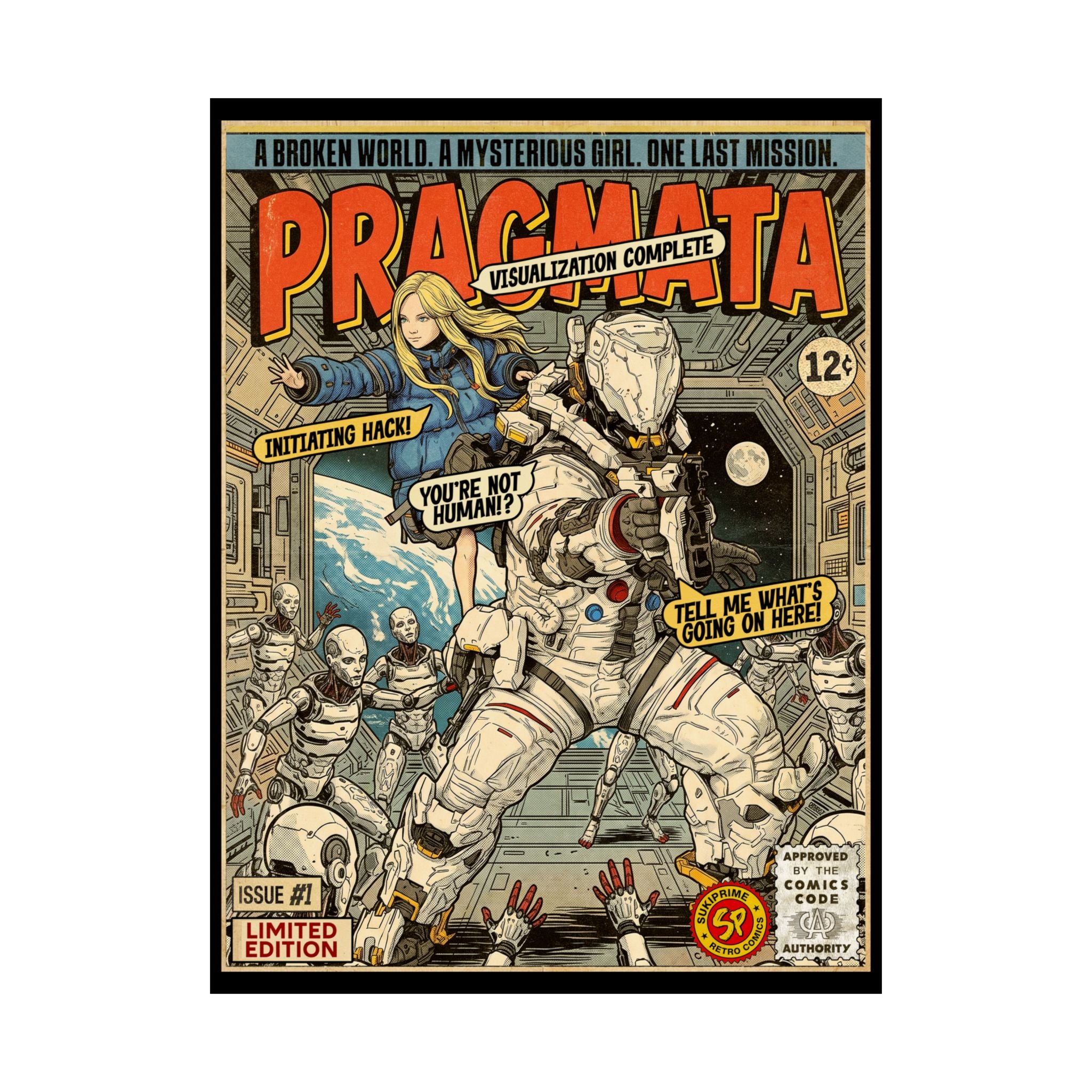 Pragmata Game Comic Art Poster by SukiPrime