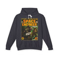 Space Engineer Comic Cover Gaming Hoodie featuring unique vintage comic cover art. High-quality gaming apparel for retro fans By SukiPrime