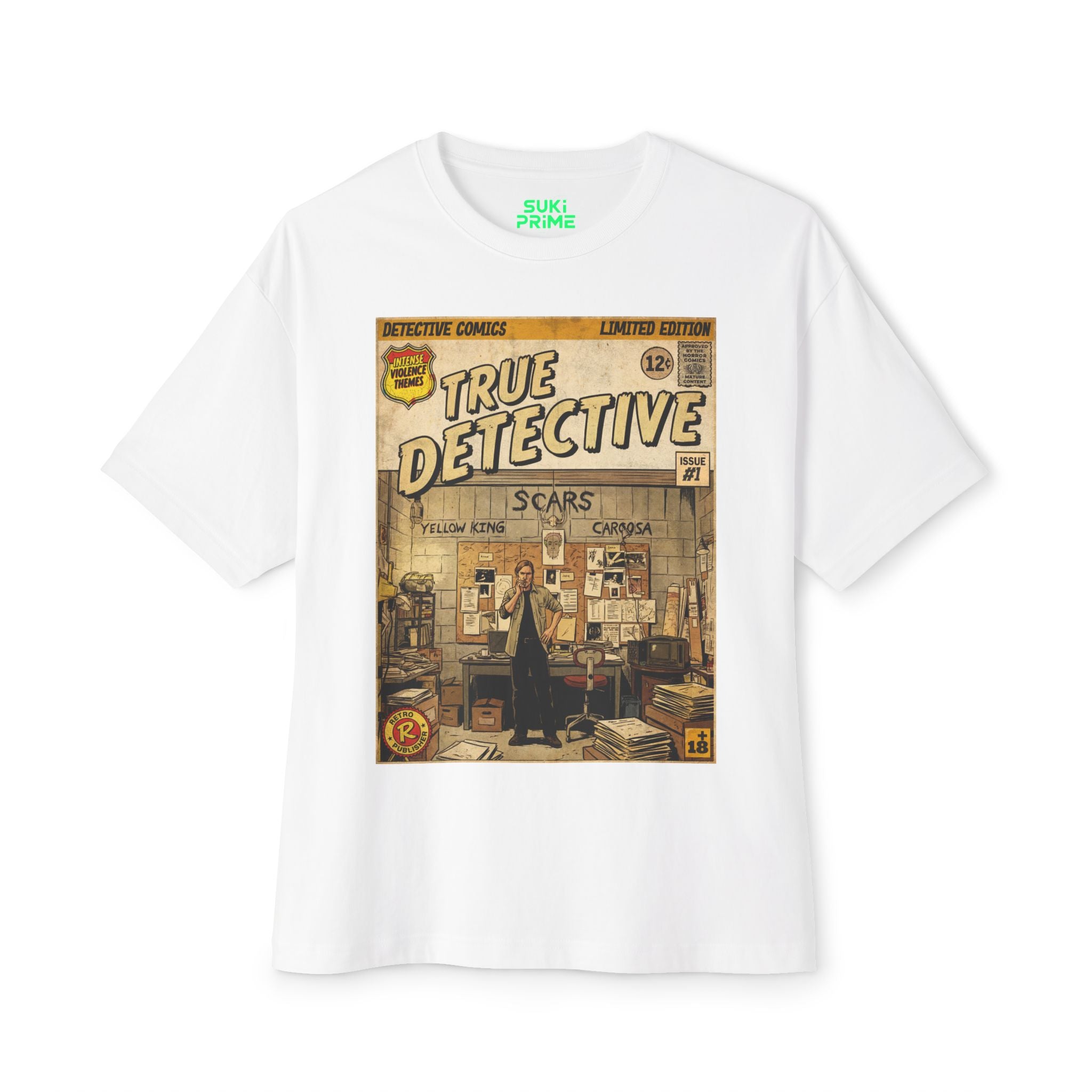 True Detective Comic Cover Oversized T‑Shirt