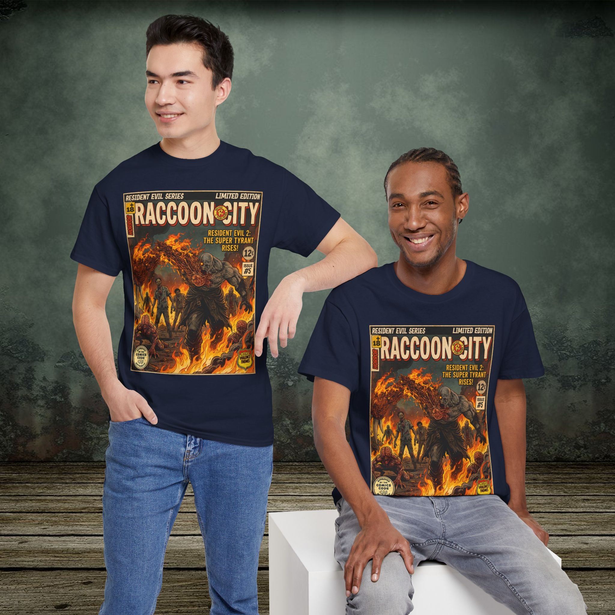 Resident Evil 2 Vintage Comic Art Gaming T-Shirt