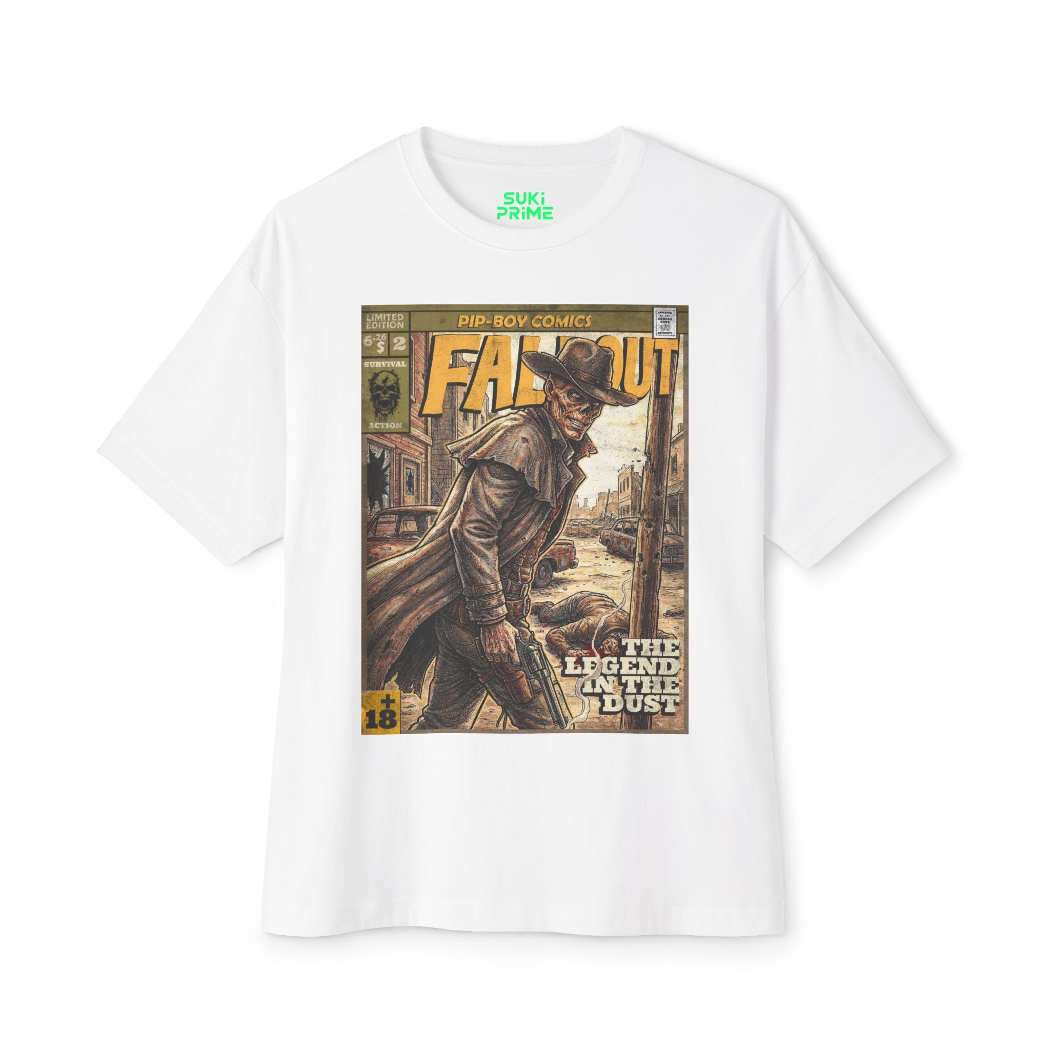 Fallout Comic Cover Oversized T‑Shirt