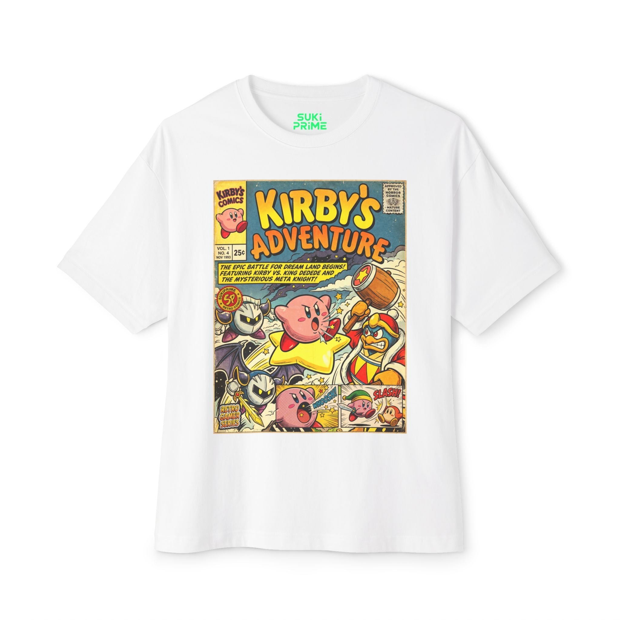 Kirby's Adventure Comic Art Oversized T-Shirt