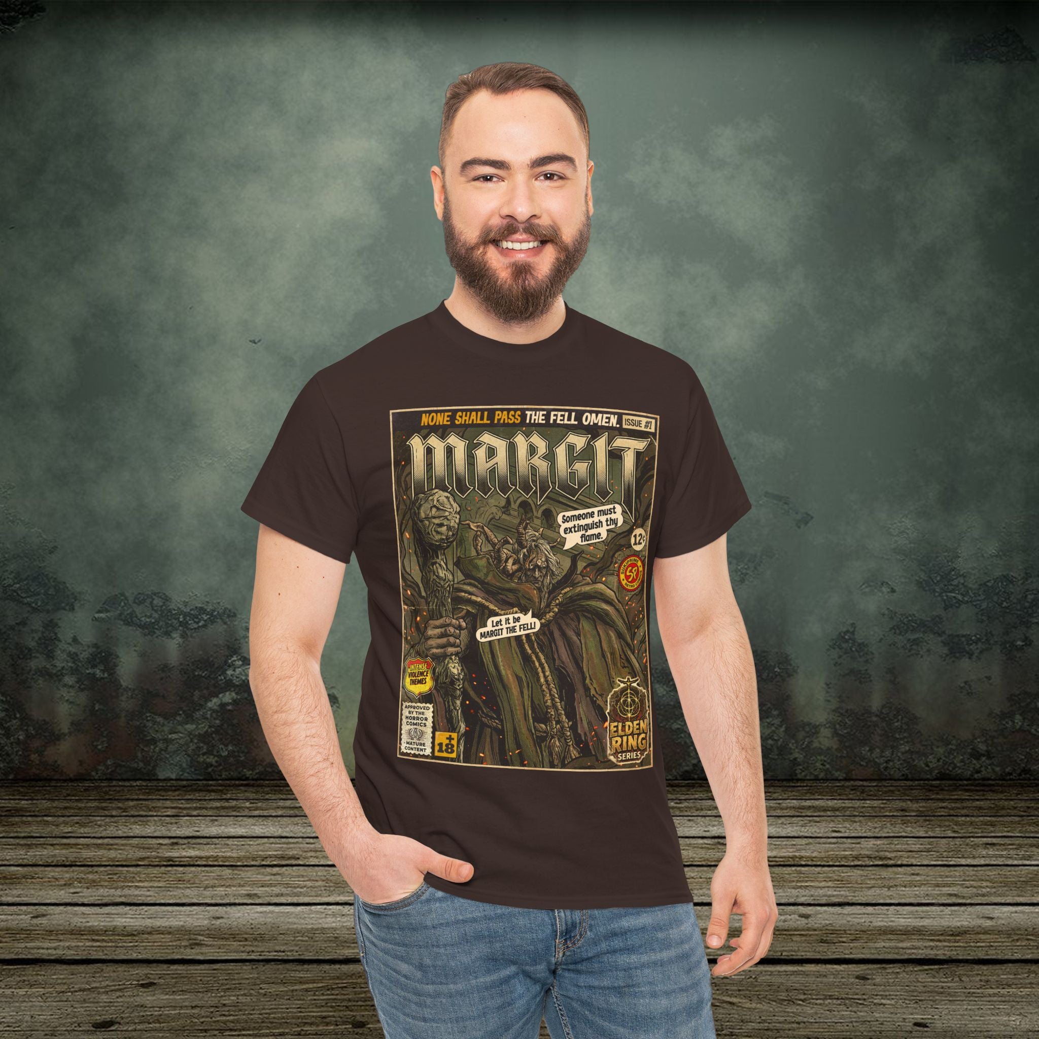 Margit Elden Ring Comic Art T-Shirt by SukiPrime