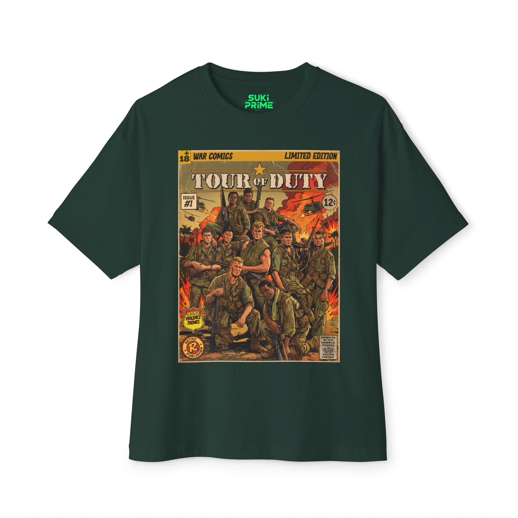 Tour of Duty Comic Cover Oversized T‑Shirt