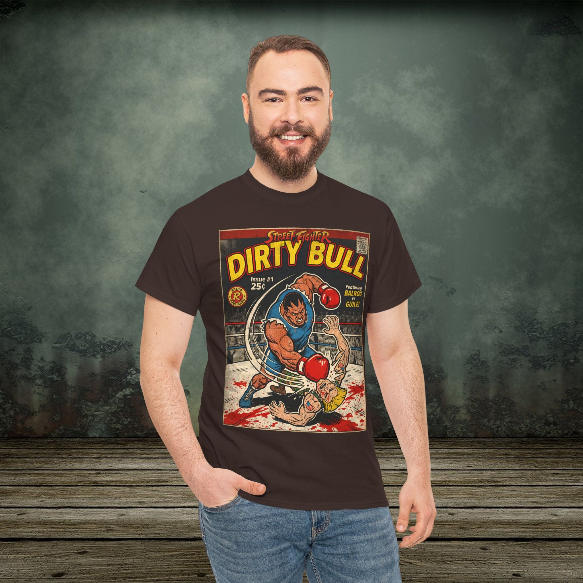 Street Fighter | Dirty Bull | Vintage Retro Gaming T-Shirt