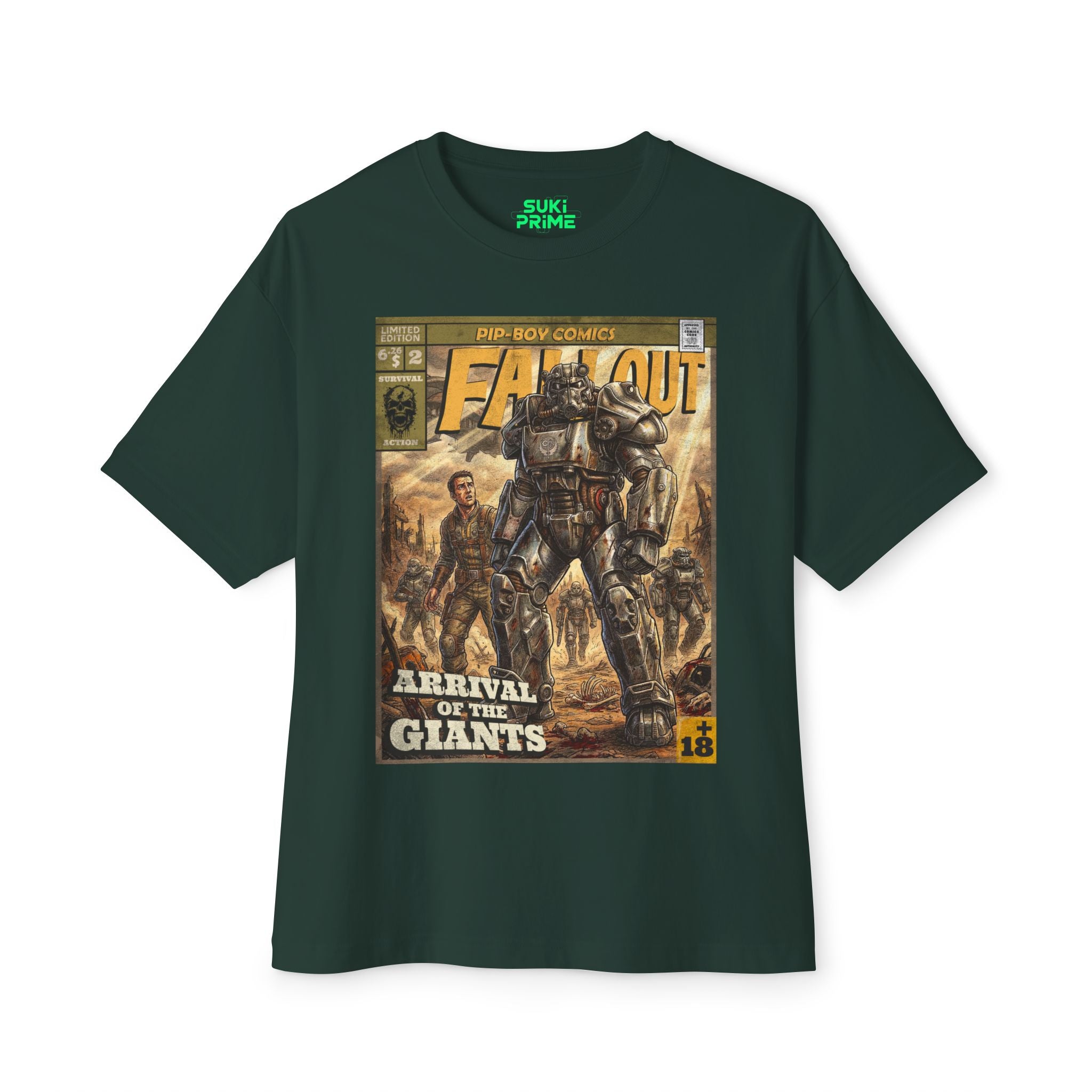 Fallout Comic Cover Oversized T‑Shirt