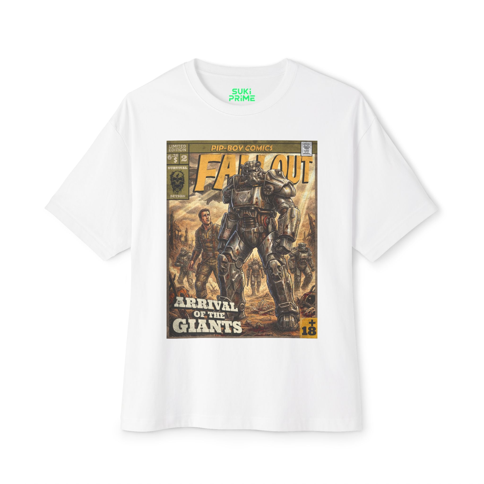 Fallout Comic Cover Oversized T‑Shirt