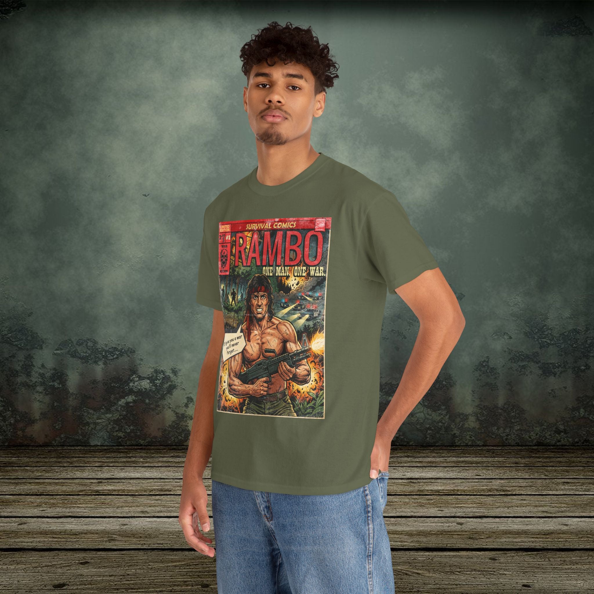 Rambo Vintage Retro Comic Cover T-Shirt