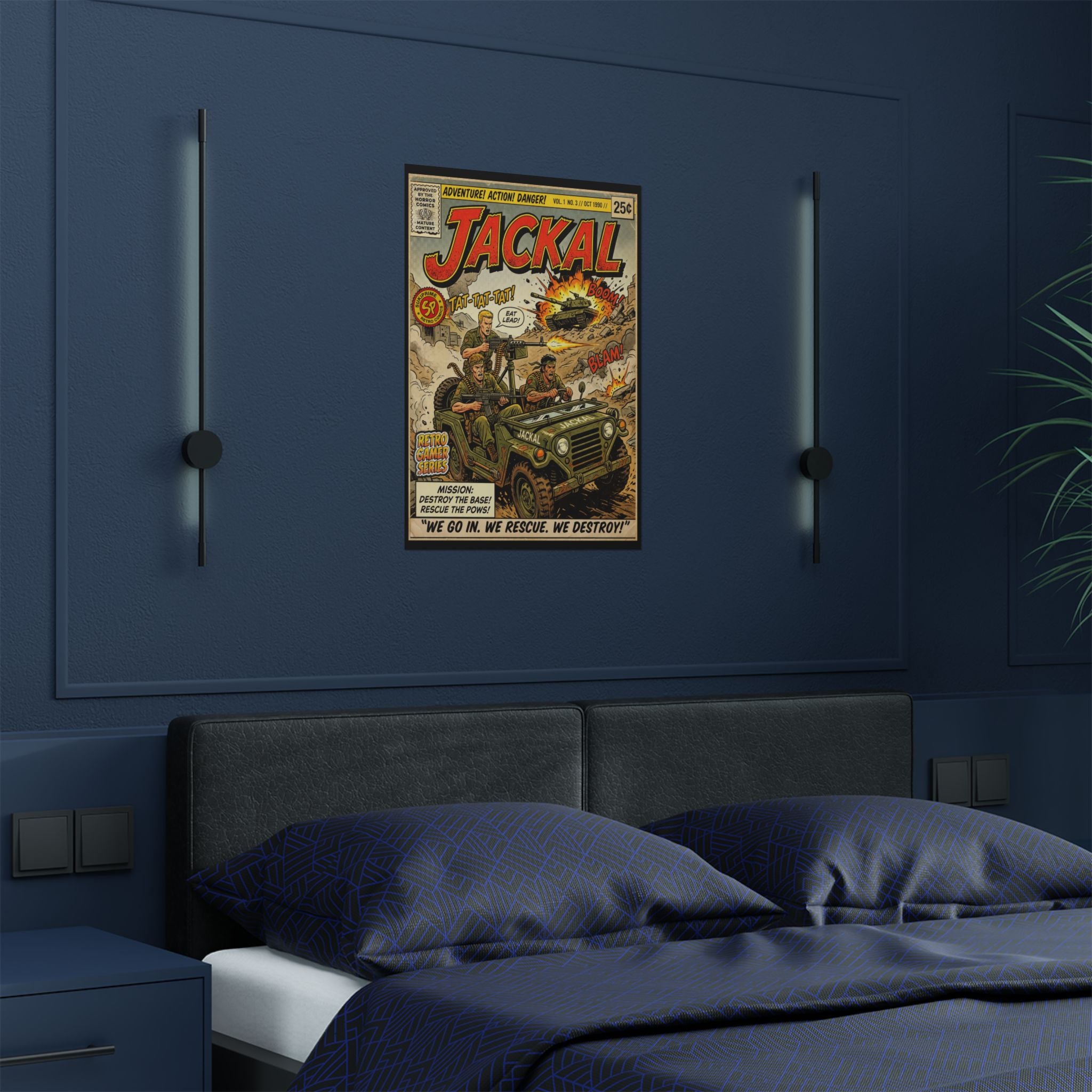 Arcade game Jackal Comic Art Poster by SukiPrime