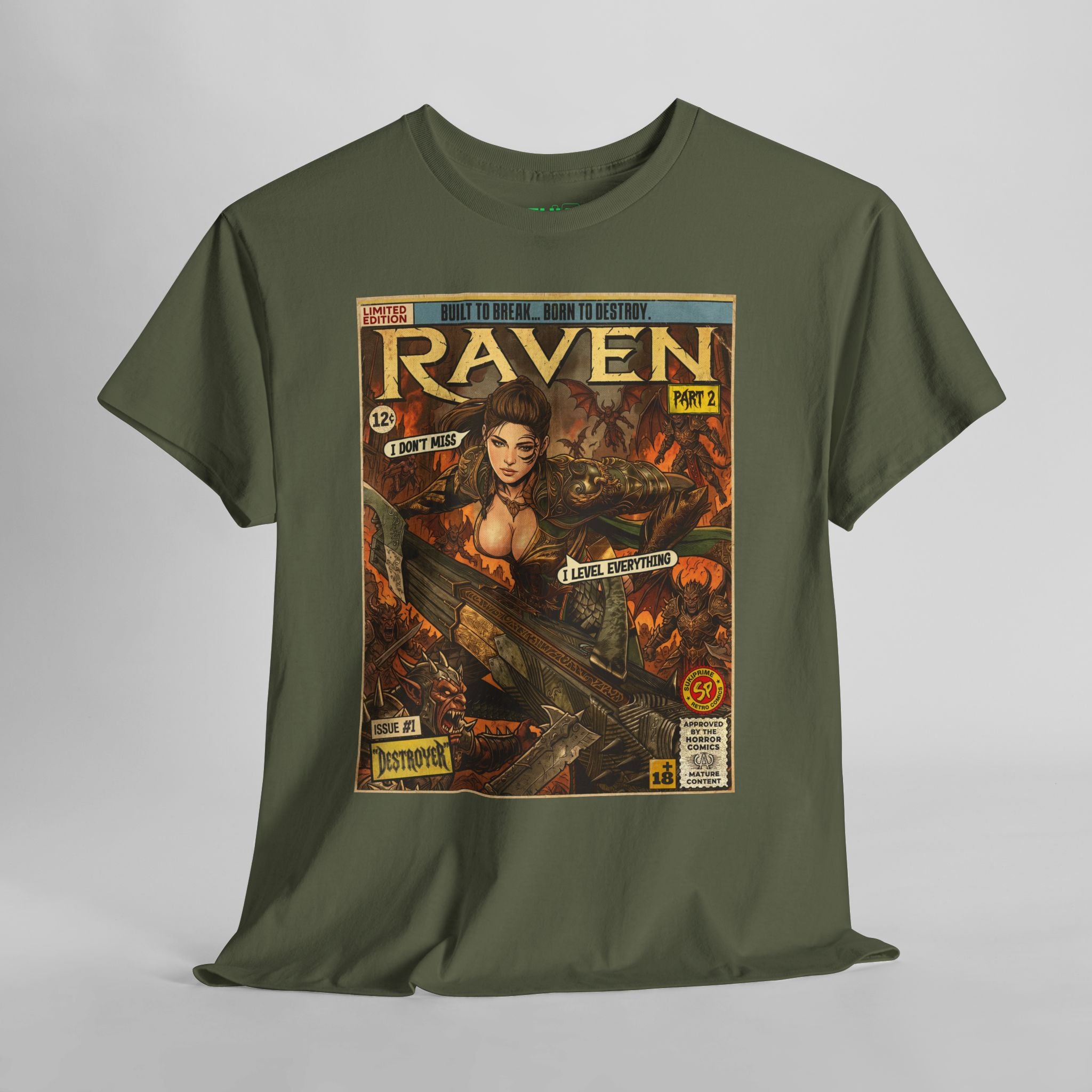 Raven 2 Destroyer Comic Art T-Shirt
