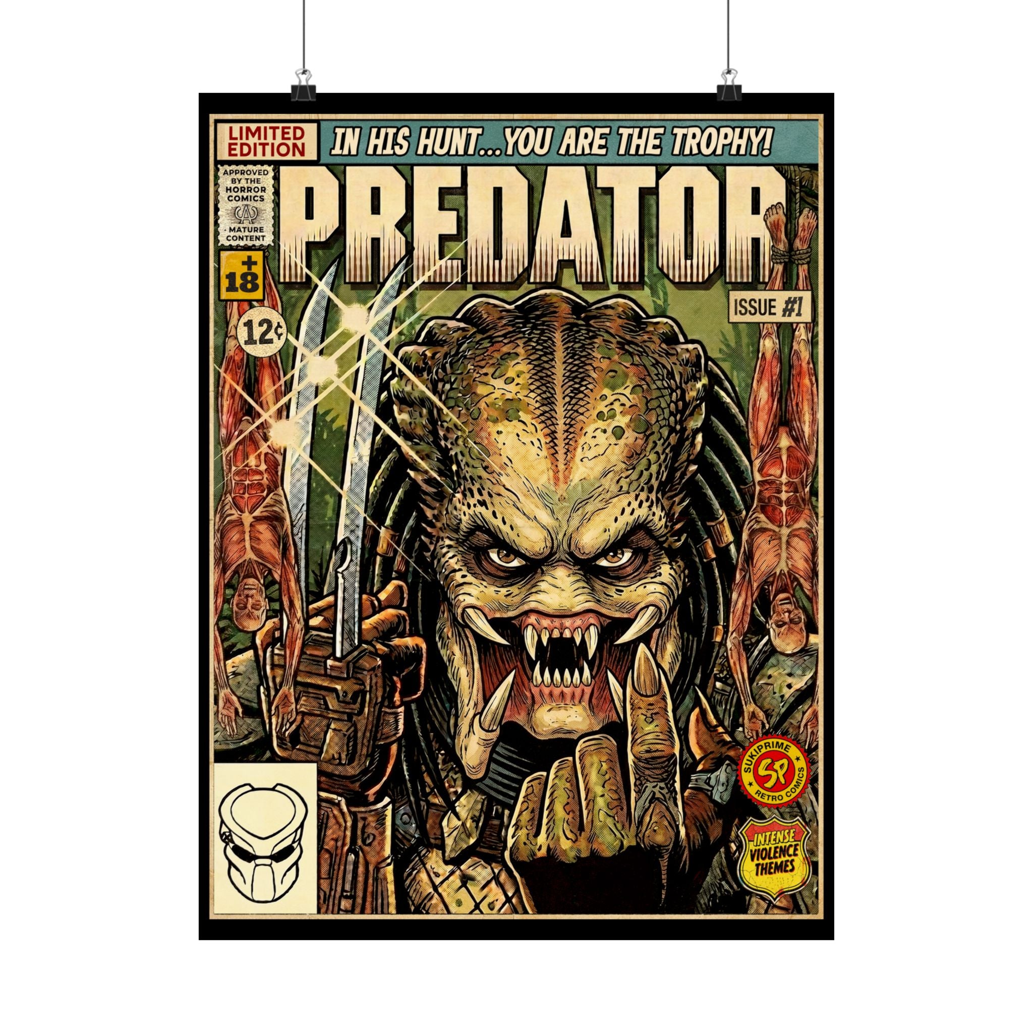 Predator Comic Art Poster