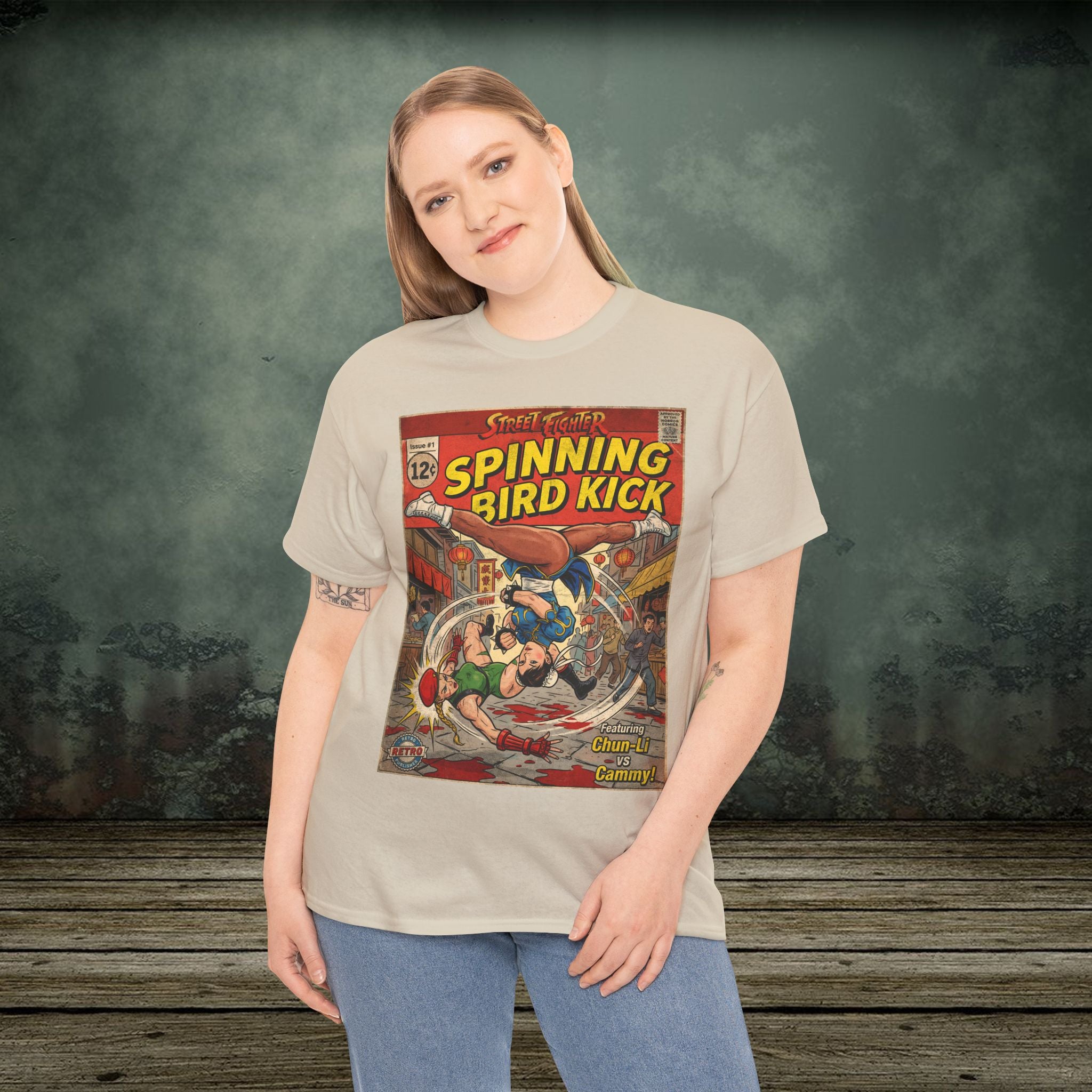 illustrated gaming t-shirt with comic book cover art style design by SukiPrime
