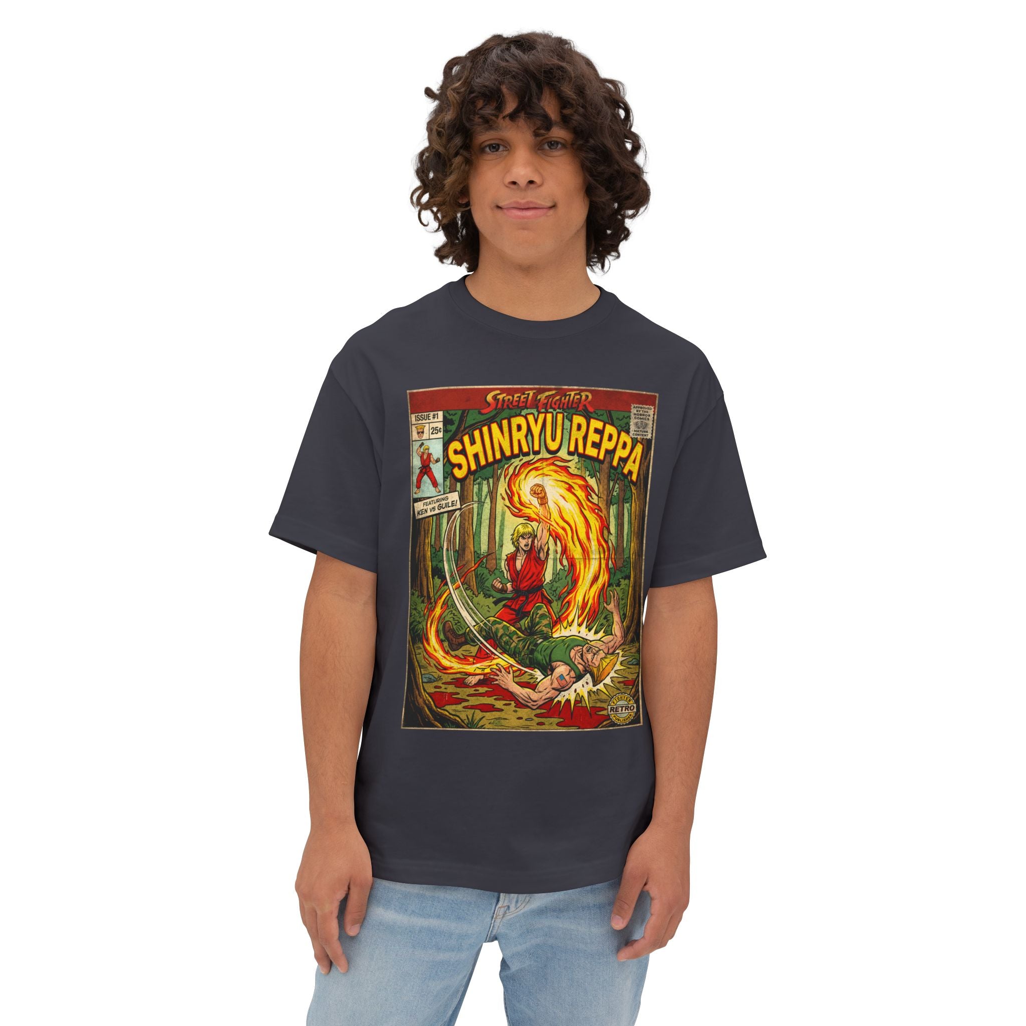 Ken Street Fighter Comic Cover Oversized T-Shirt