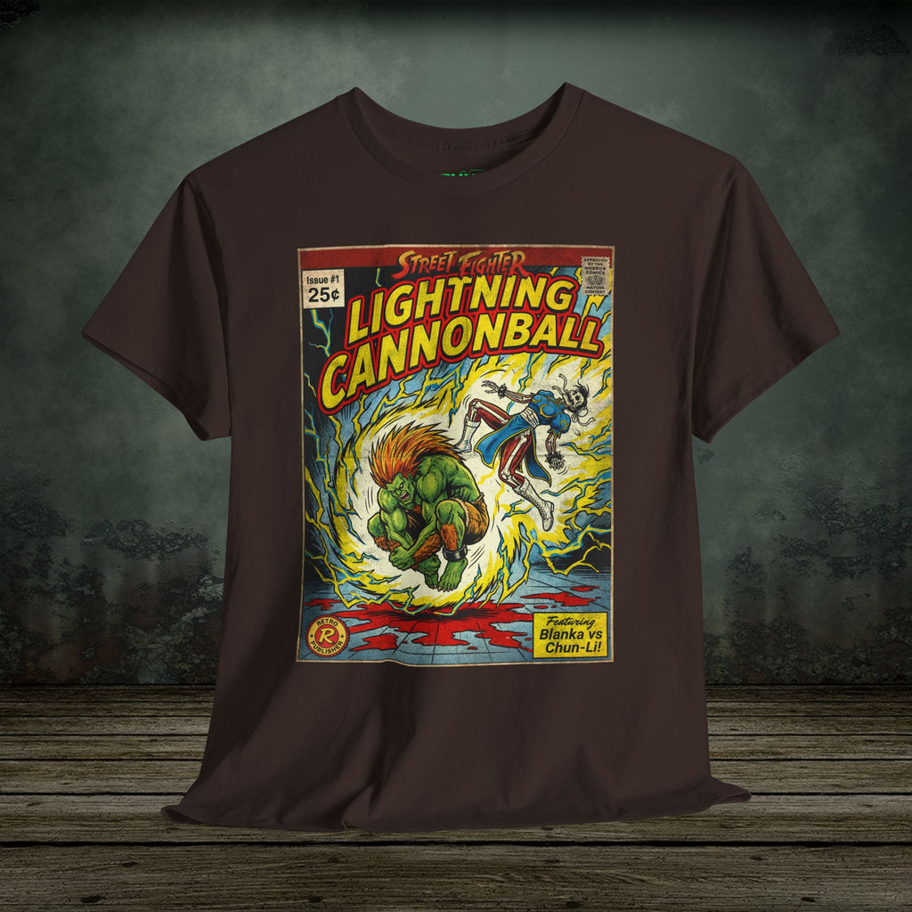 Blanka Street Fighter Comic Art Themed Retro Gaming T-Shirt By SukiPrime 