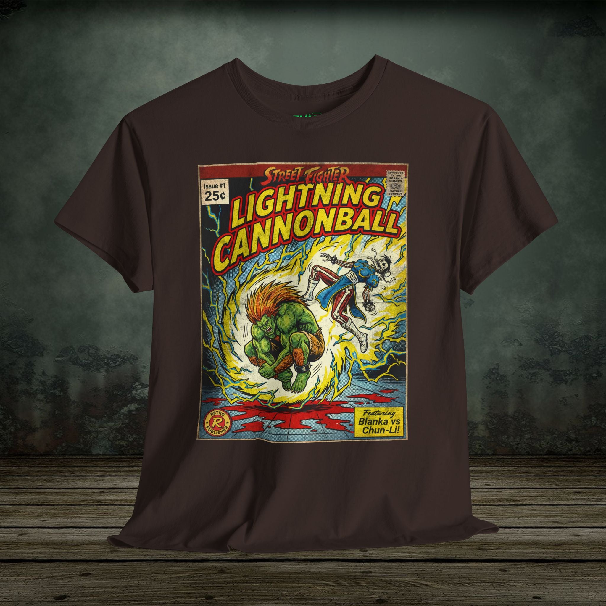 Blanka Street Fighter Comic Art Themed Retro Gaming T-Shirt By SukiPrime 