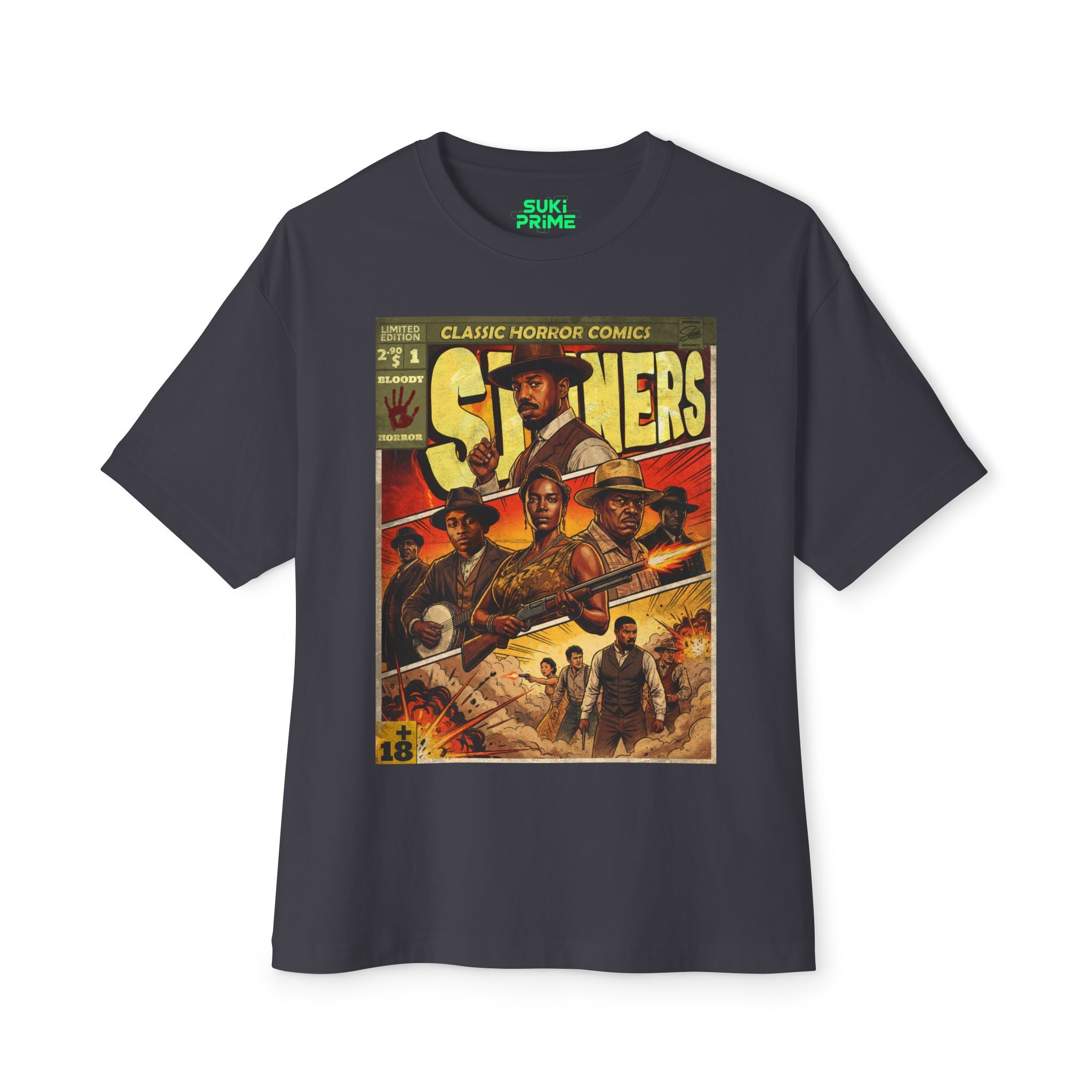 Sinners Movie Comic Cover Oversized T-Shirt