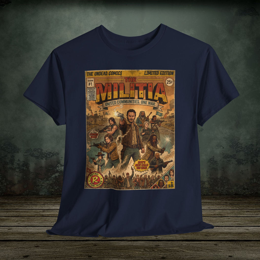 Retro Walking Dead TV Series Comic Art T-Shirt by SukiPrime