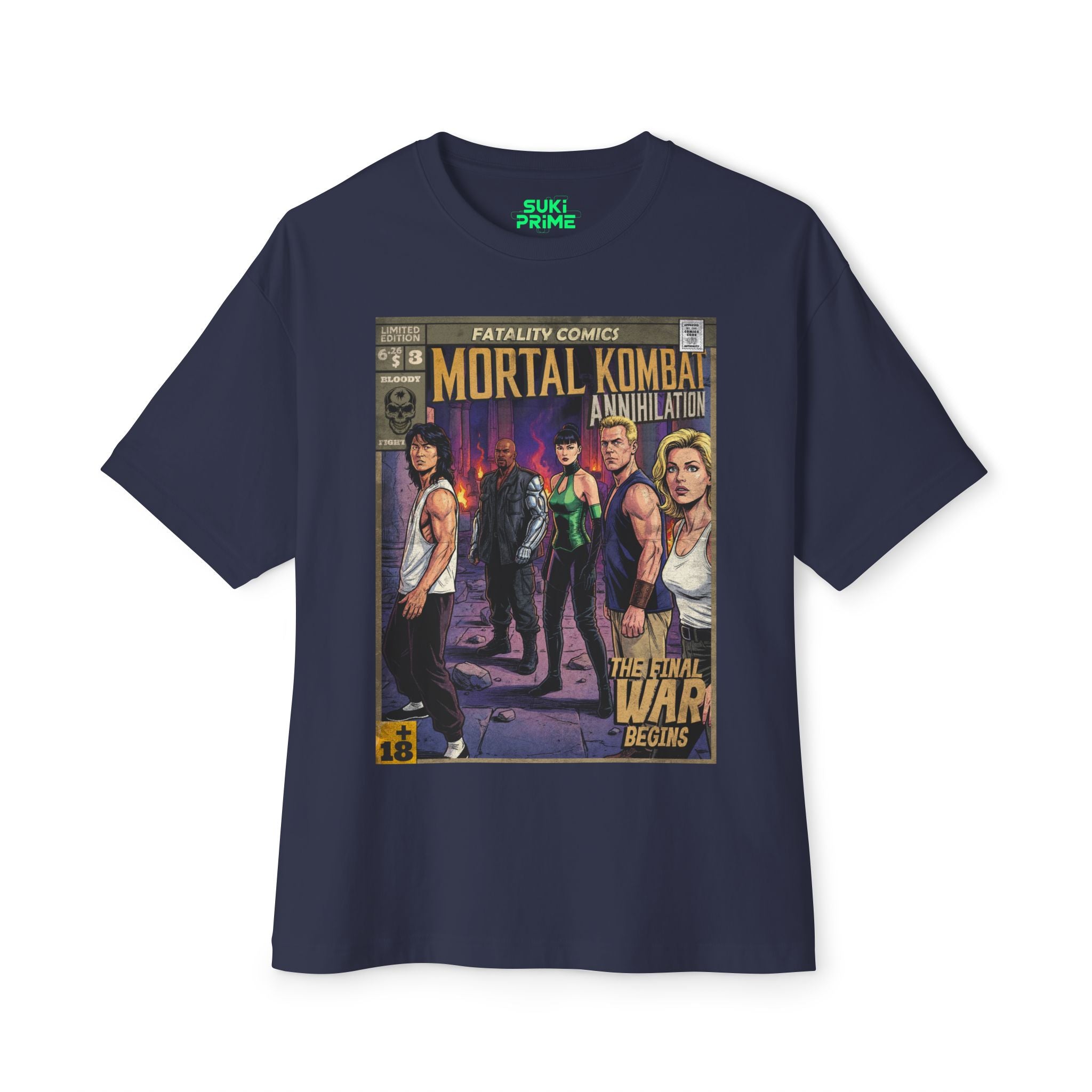 Mortal Kombat: Annihilation Movie Comic Cover Oversized T-Shirt