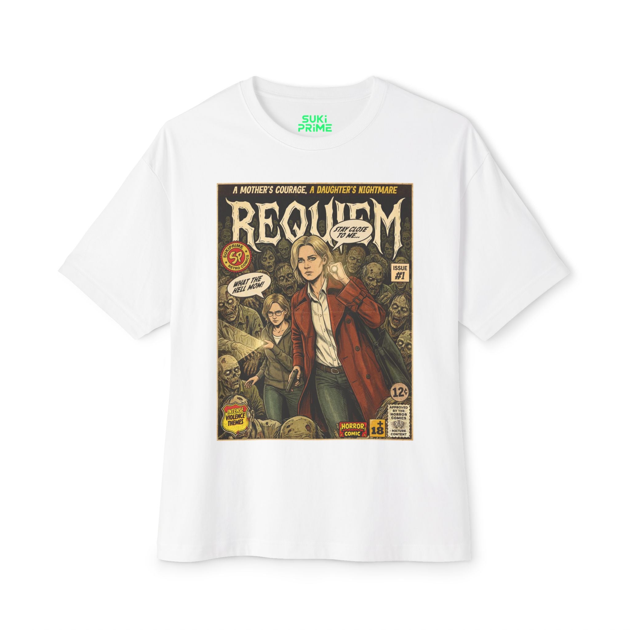 Resident Evil Requiem Comic Cover Oversized T-Shirt