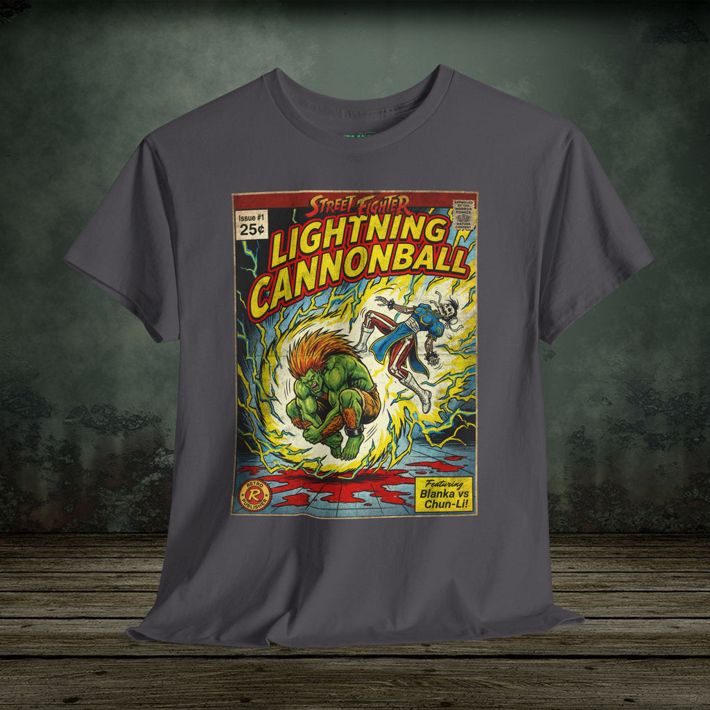 Blanka Street Fighter Comic Art Themed Retro Gaming T-Shirt By SukiPrime 