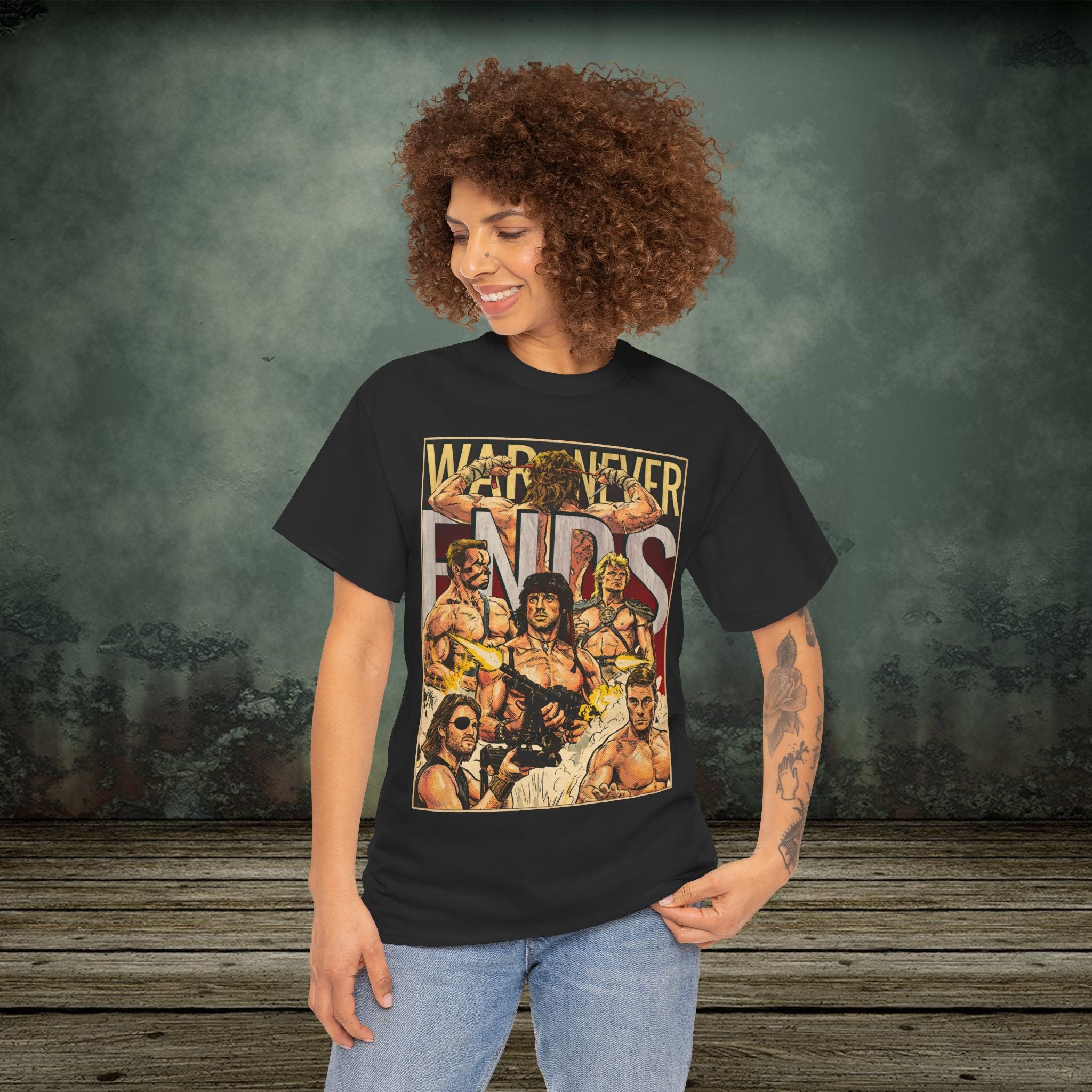 War Never Ends Vintage Retro Comic Cover T-Shirt