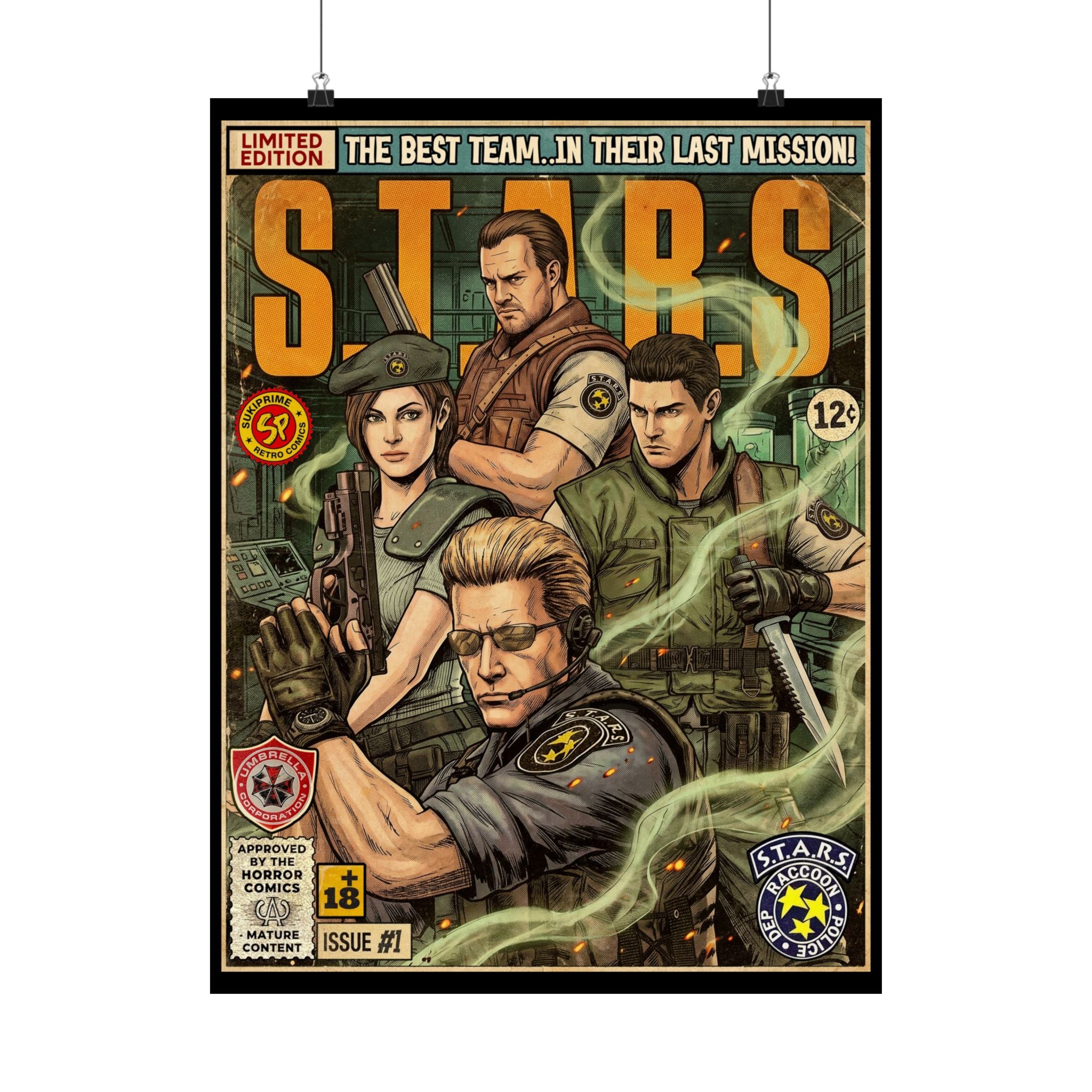 Resident Evil S.T.A.R.S Comic Art Poster by SukiPrime