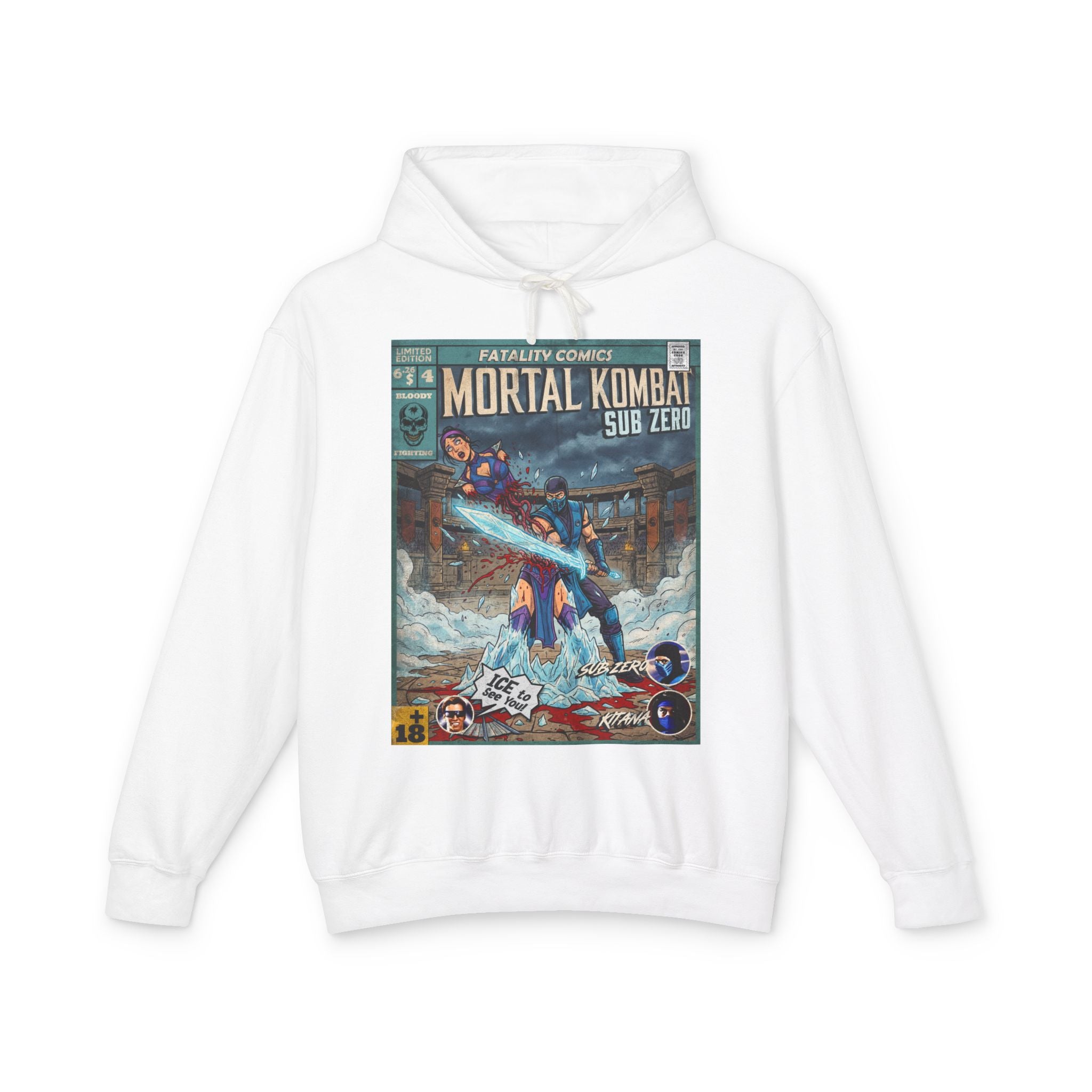 Sub-Zero Mortal Kombat Comic Cover Hoodie