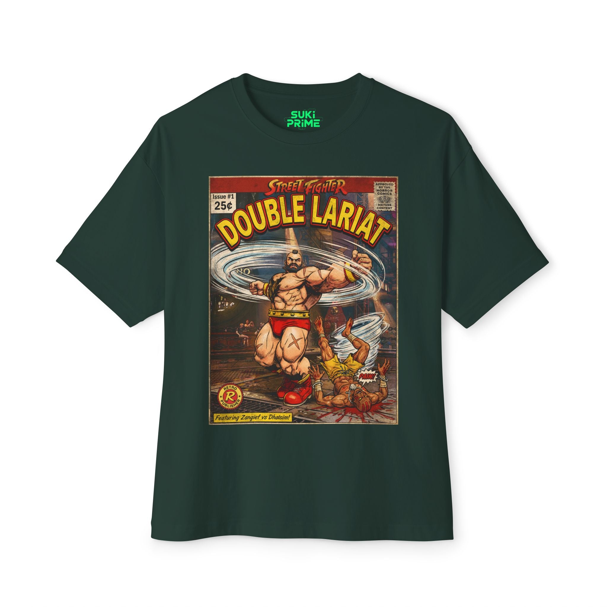 Zangief Street Fighter Comic Cover Oversized T-Shirt