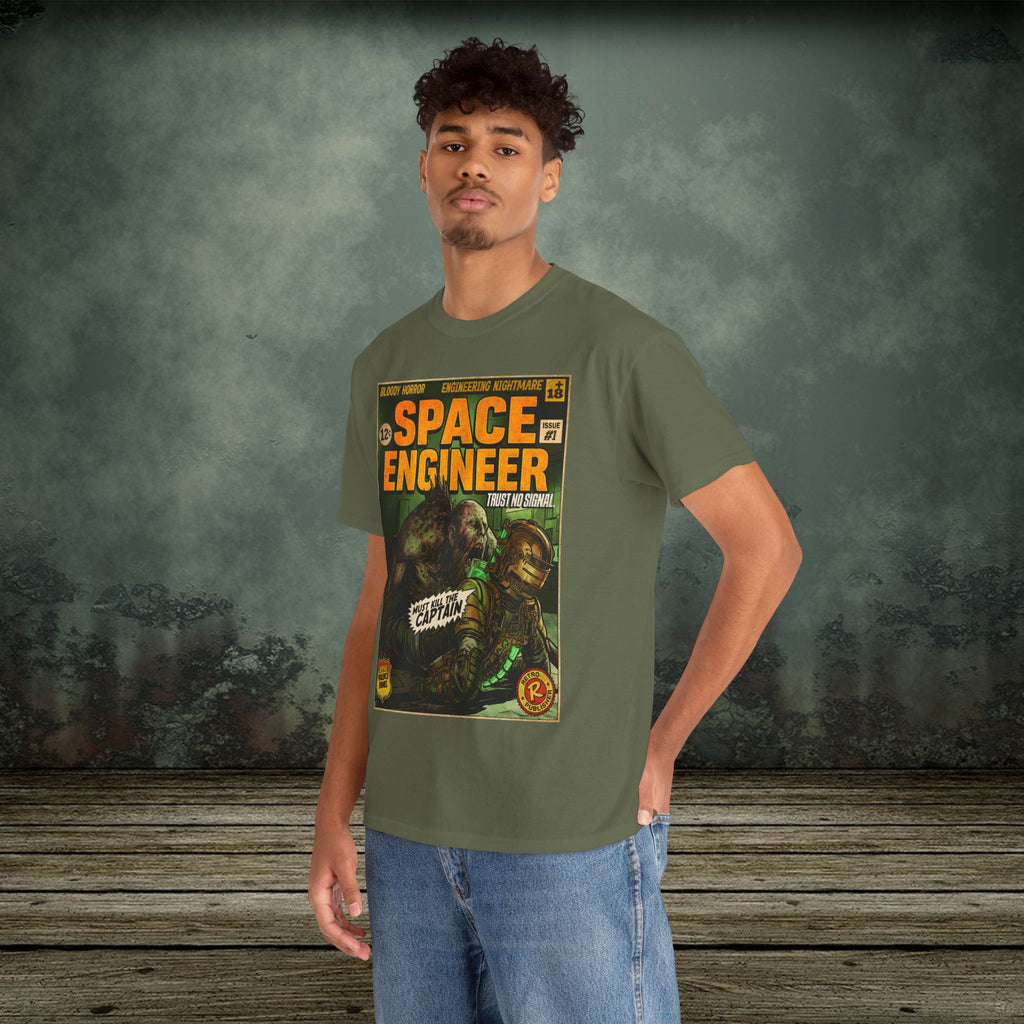 Space Engineer Vintage Comic Art Gaming T-Shirt