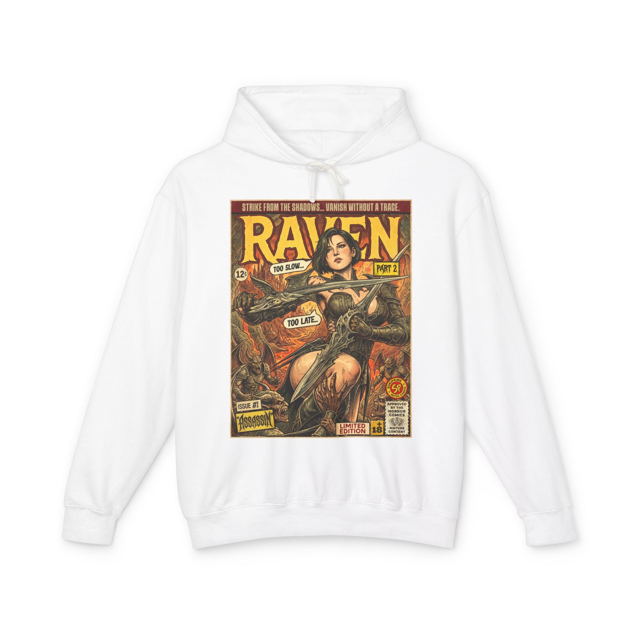 Raven 2 Assassin Comic Art Hoodie