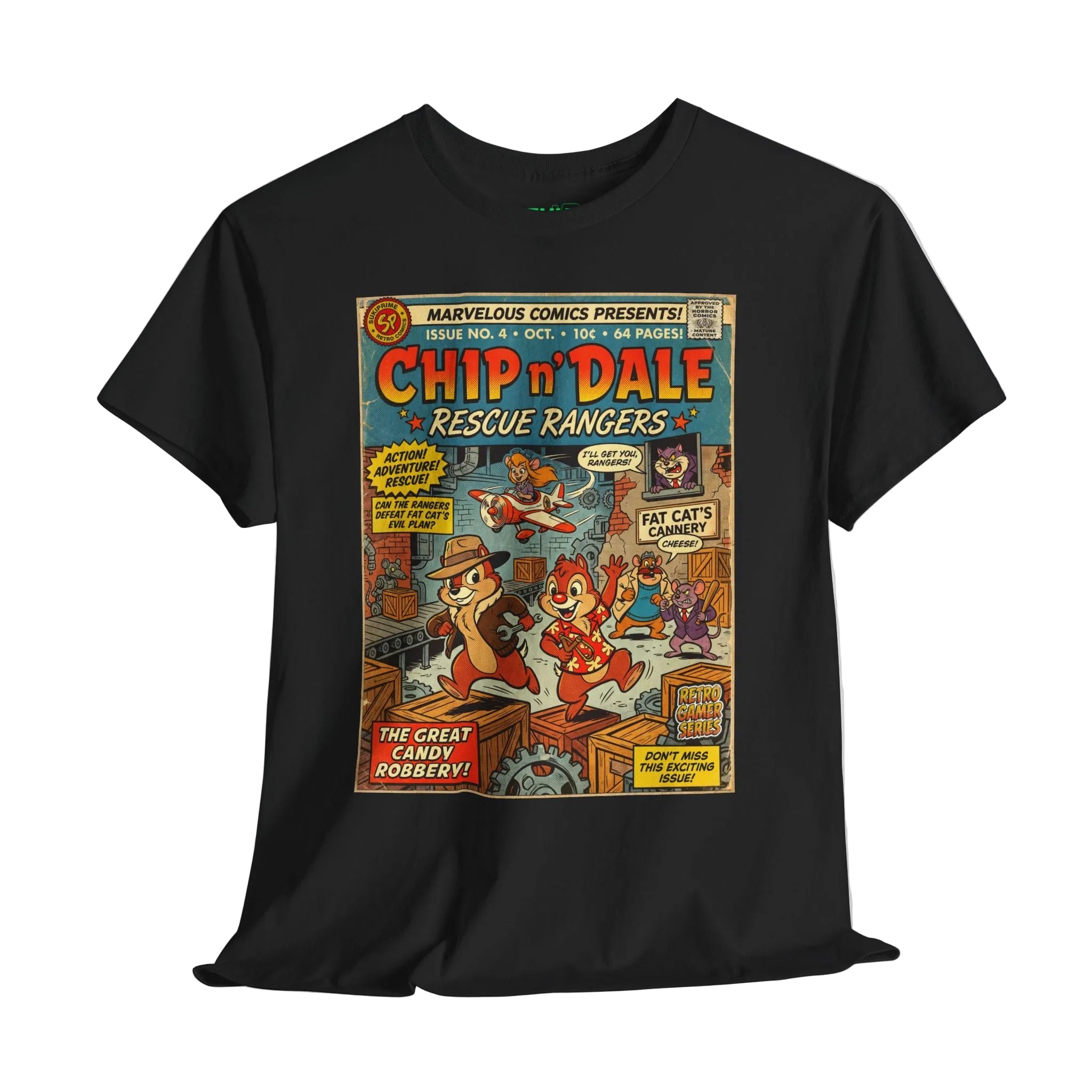 Chip 'n Dale Rescue Rangers Comic Art T-Shirt by SukiPrime