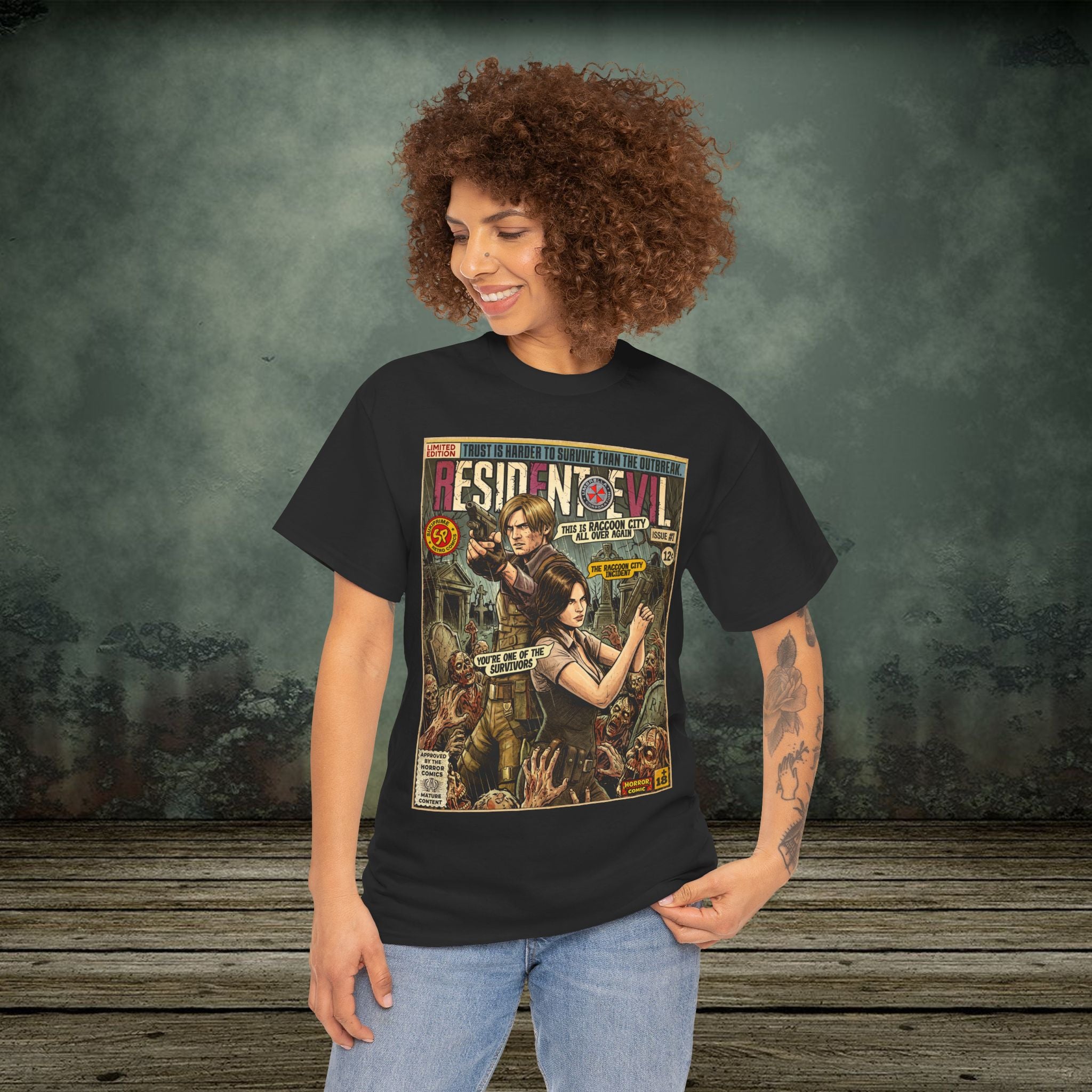 Resident Evil 6 Leon and Helena Comic Art T-Shirt