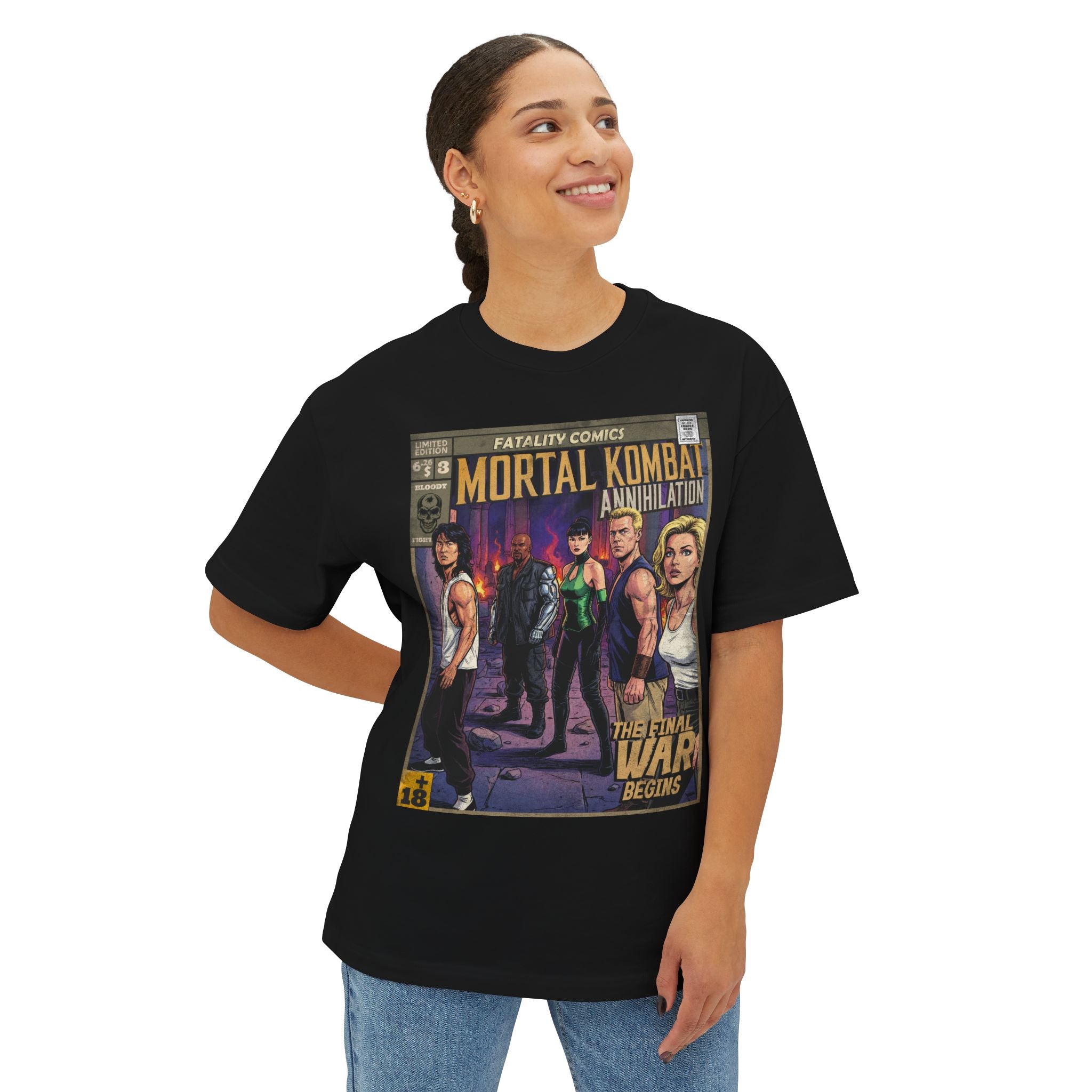 Mortal Kombat: Annihilation Movie Comic Cover Oversized T-Shirt