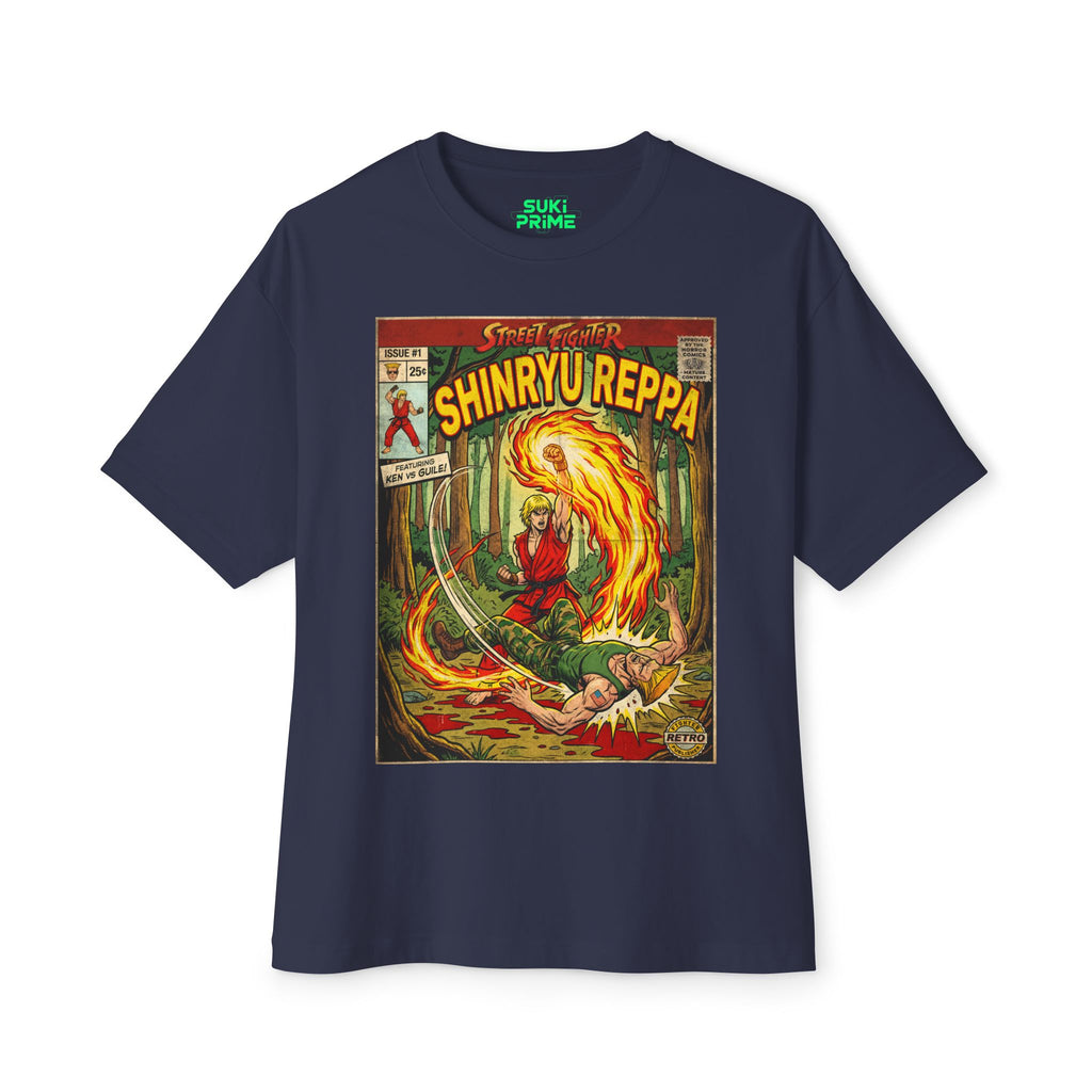 Ken Street Fighter Comic Cover Oversized T-Shirt