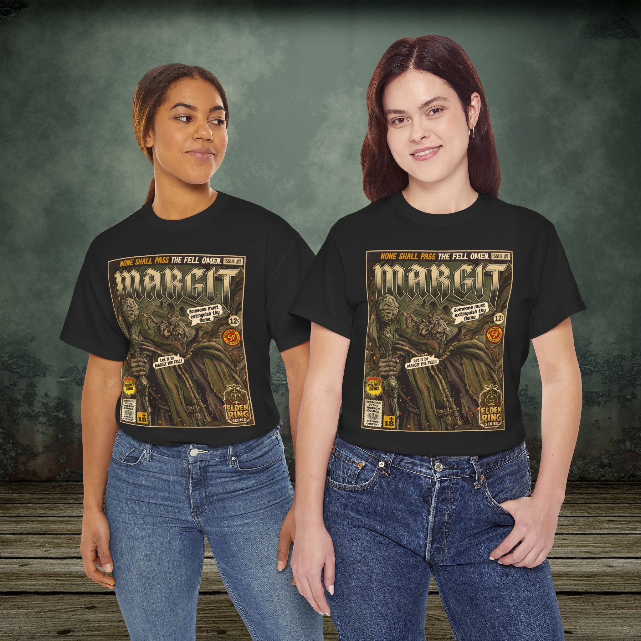 Margit Elden Ring Comic Art T-Shirt by SukiPrime