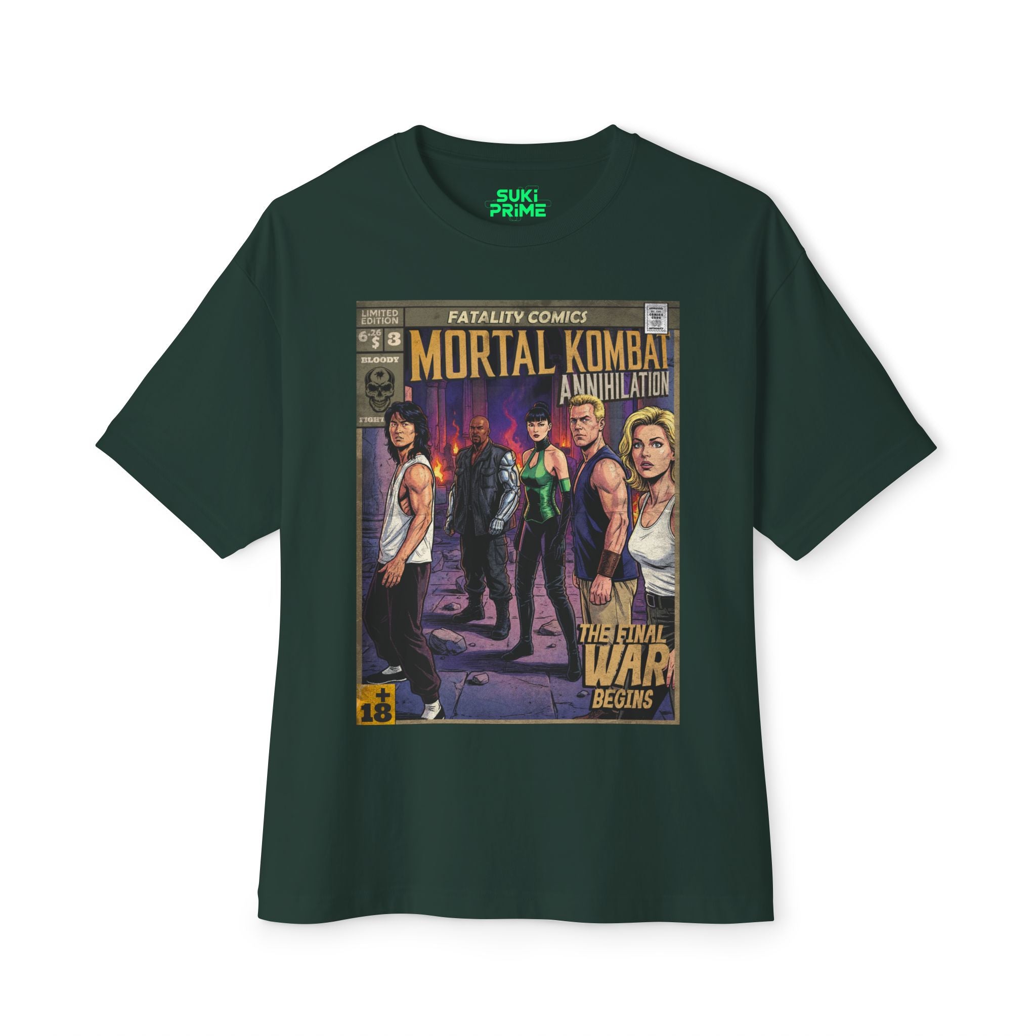 Mortal Kombat: Annihilation Movie Comic Cover Oversized T-Shirt