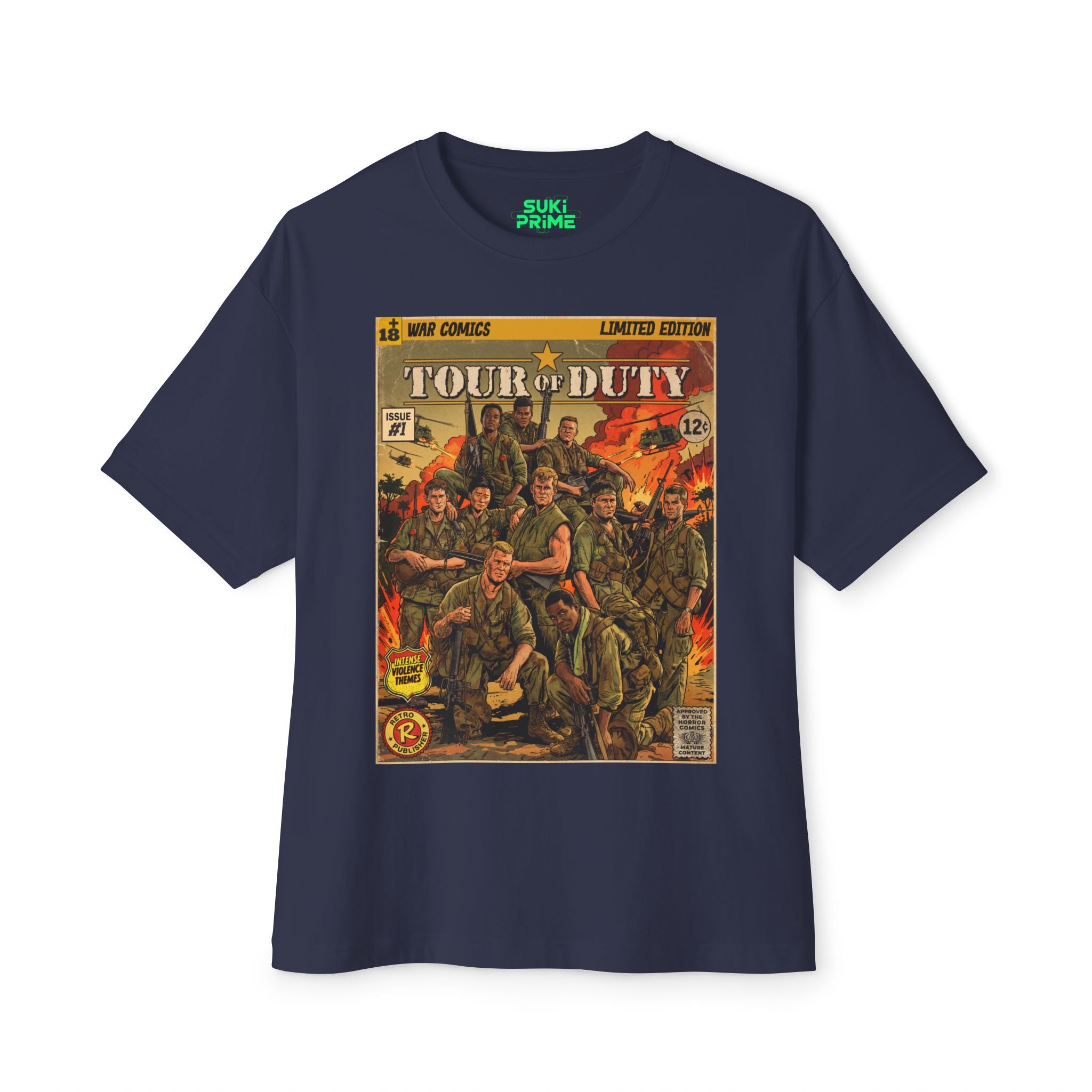 Tour of Duty Comic Cover Oversized T‑Shirt