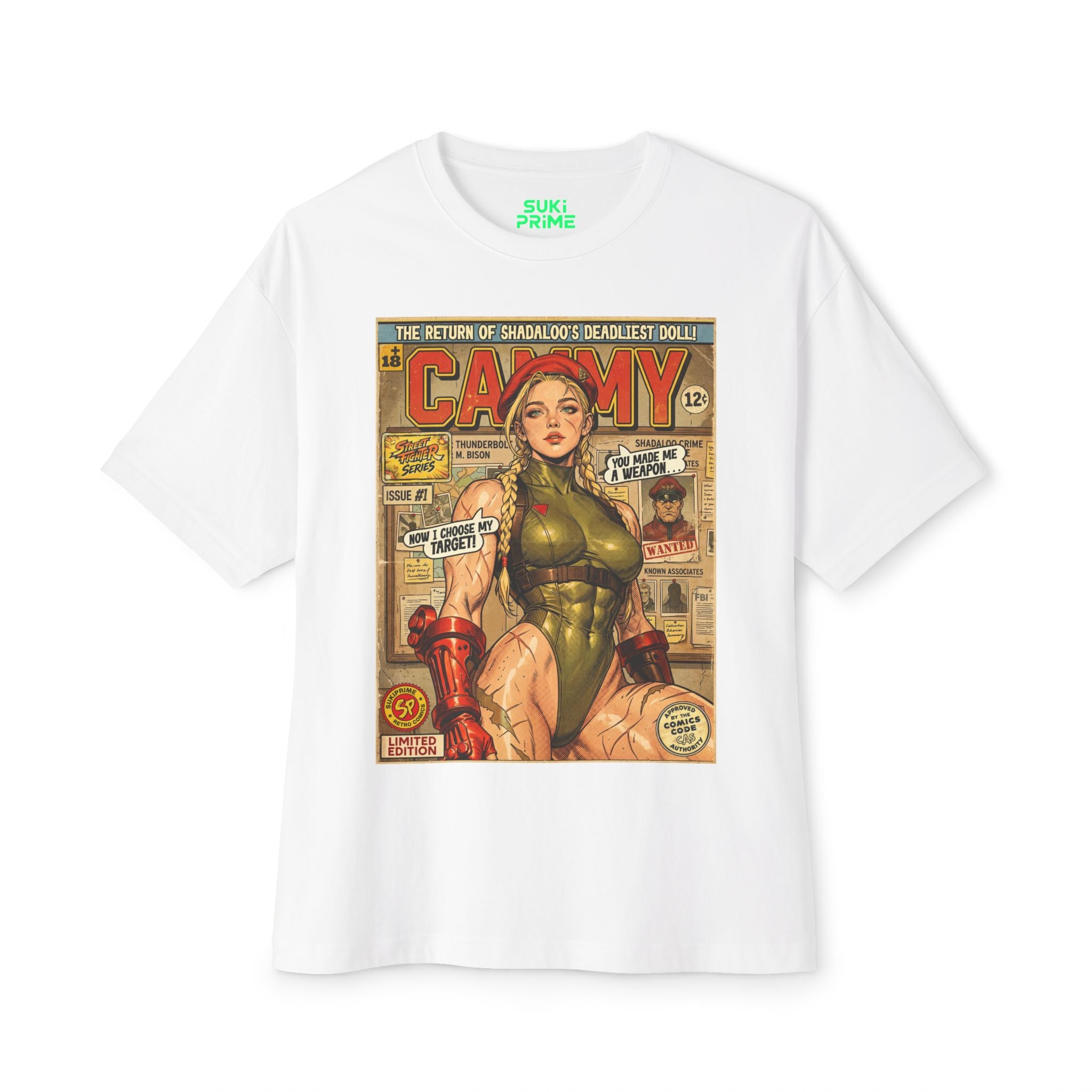 Cammy Street Fighter Comic Art Oversized T-Shirt