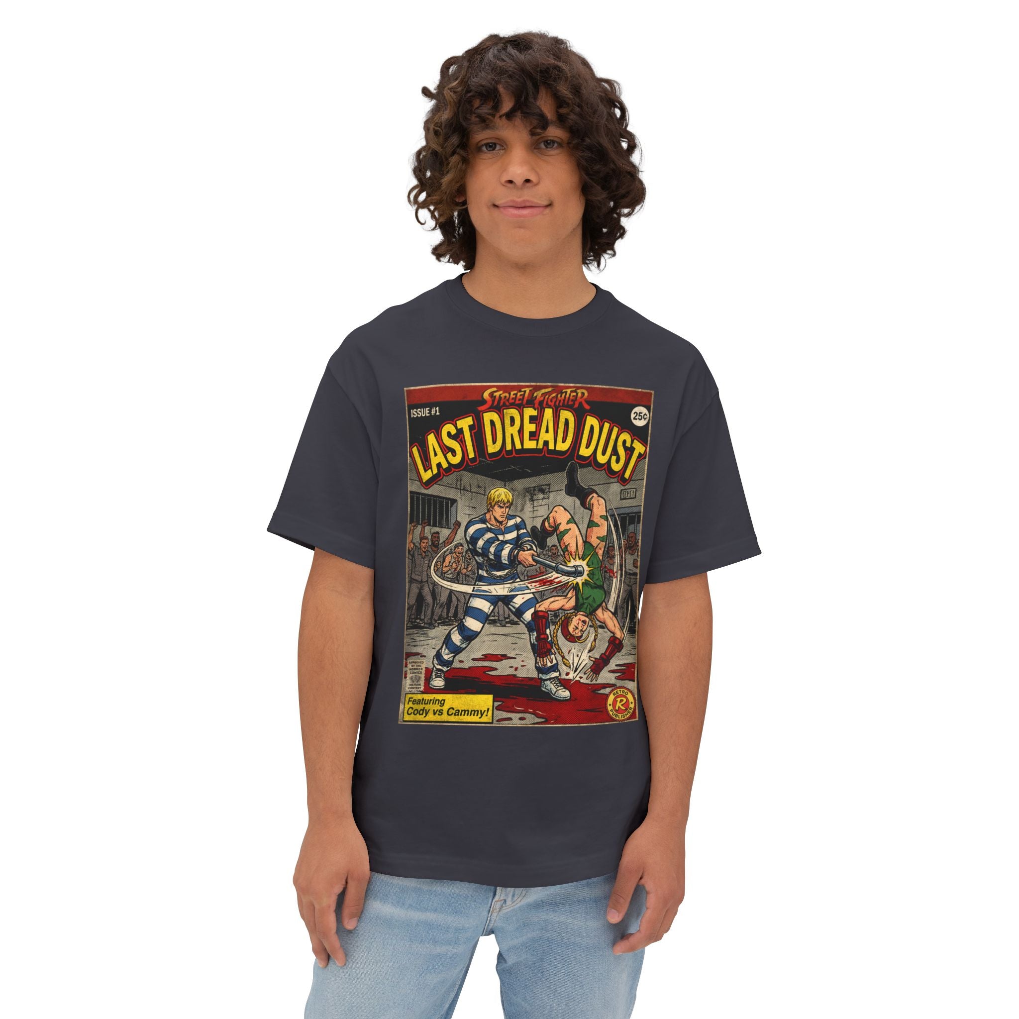 Cody Street Fighter Comic Cover Oversized T-Shirt
