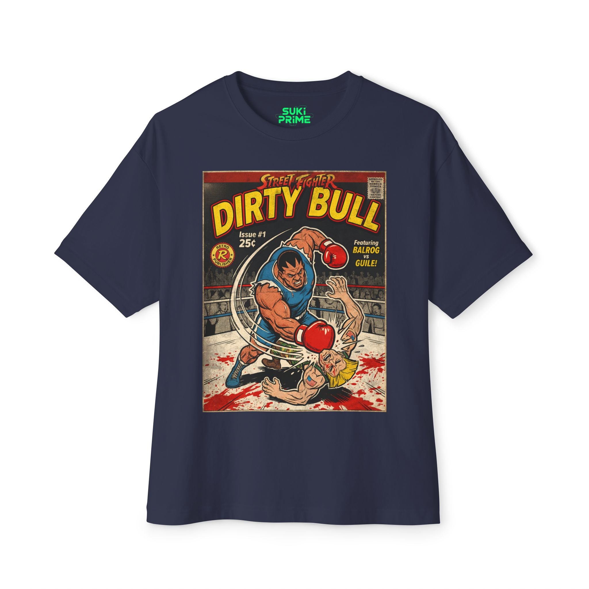 Dirty Bull Street Fighter Comic Cover Oversized T-Shirt