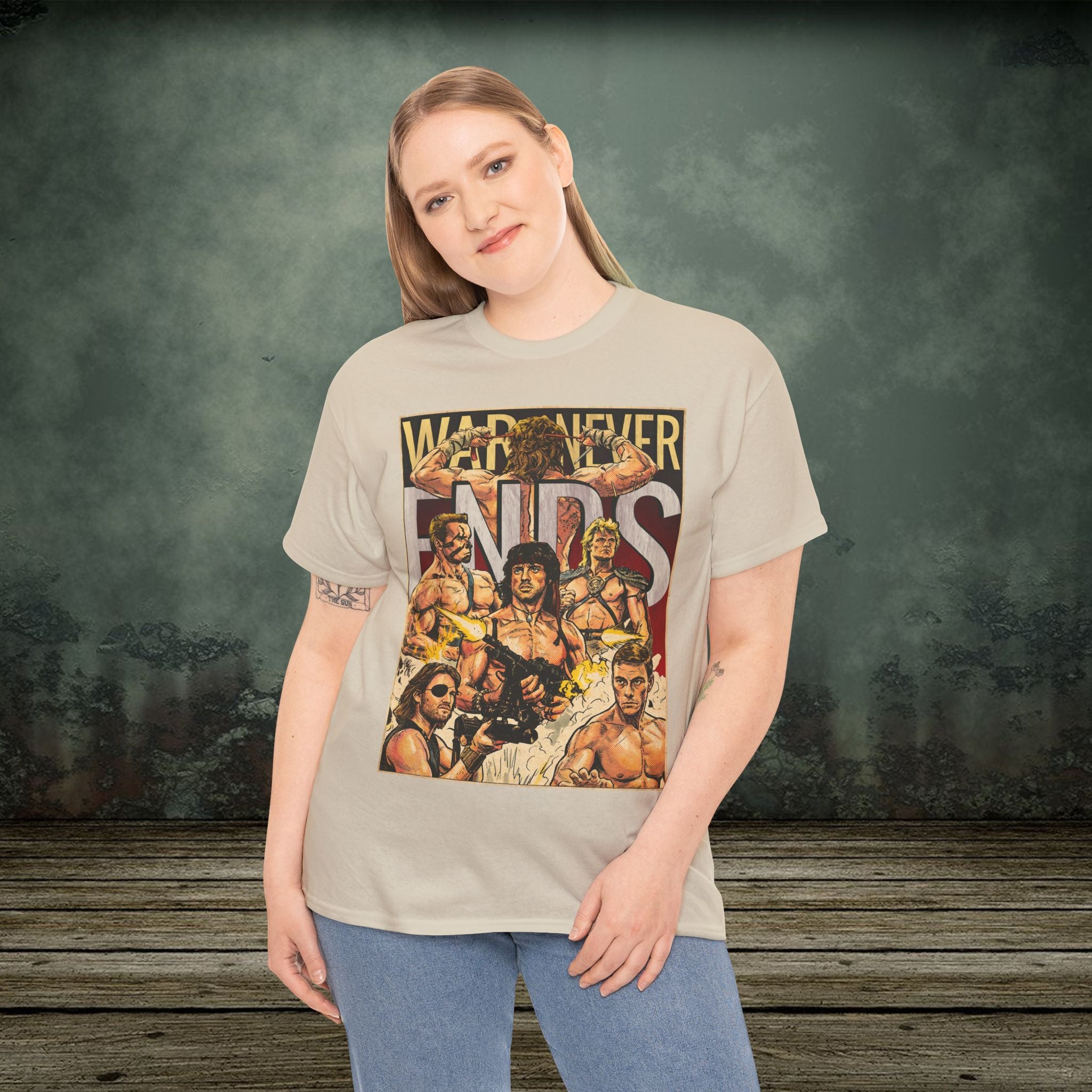 War Never Ends Vintage Retro Comic Cover T-Shirt