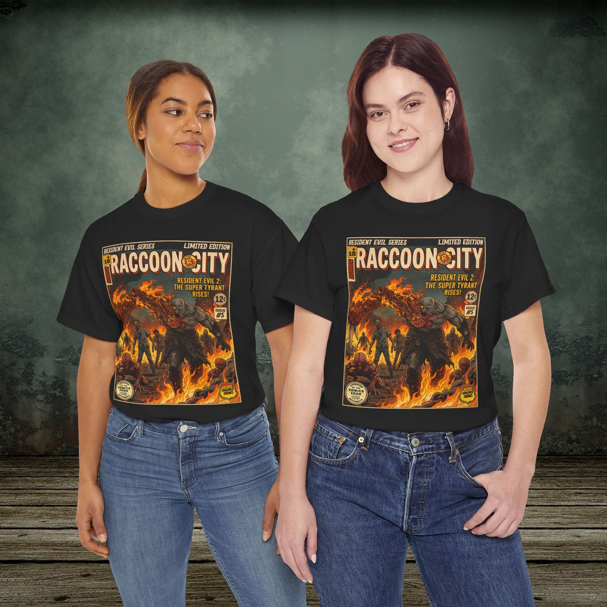 Resident Evil 2 Vintage Comic Art Gaming T-Shirt