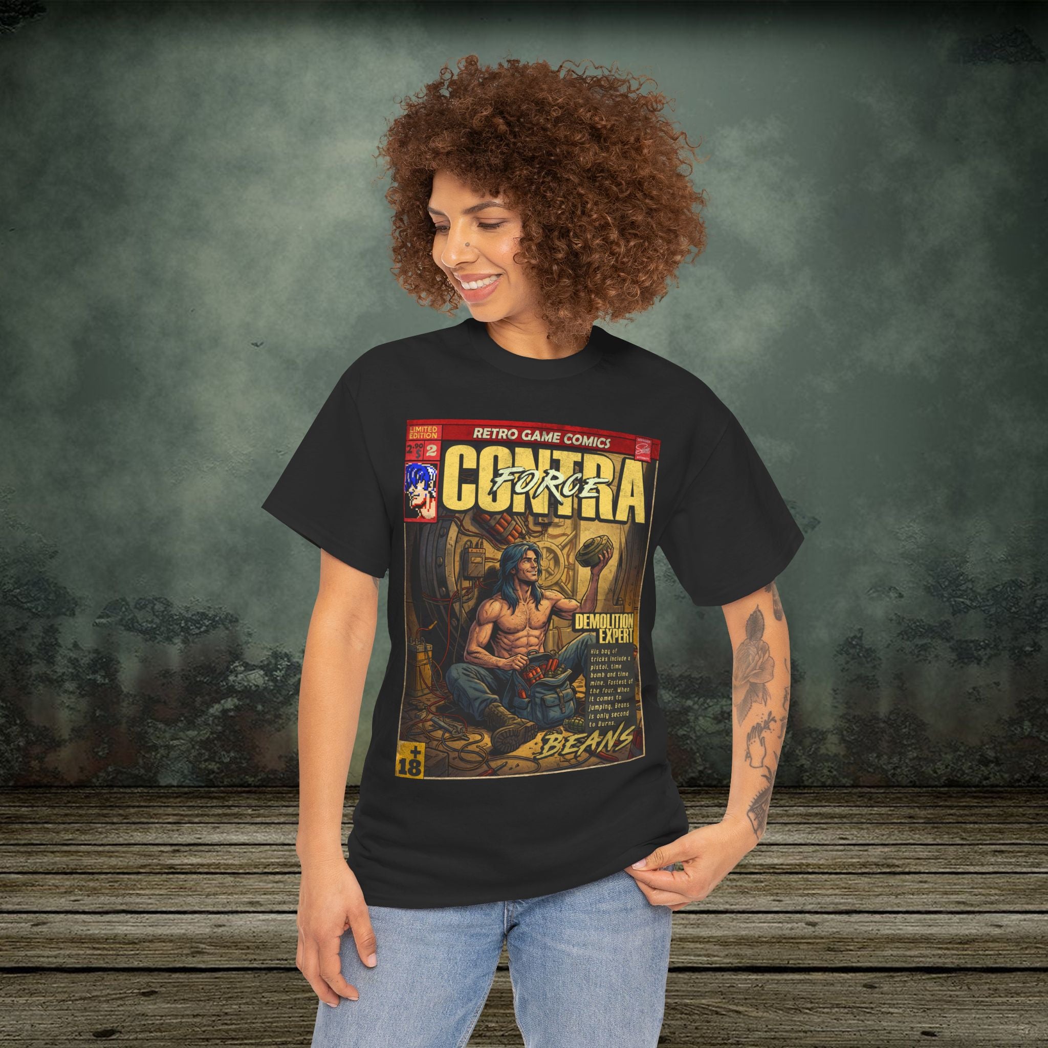 Contra Force | Beans | Vintage Retro Gaming T-Shirt