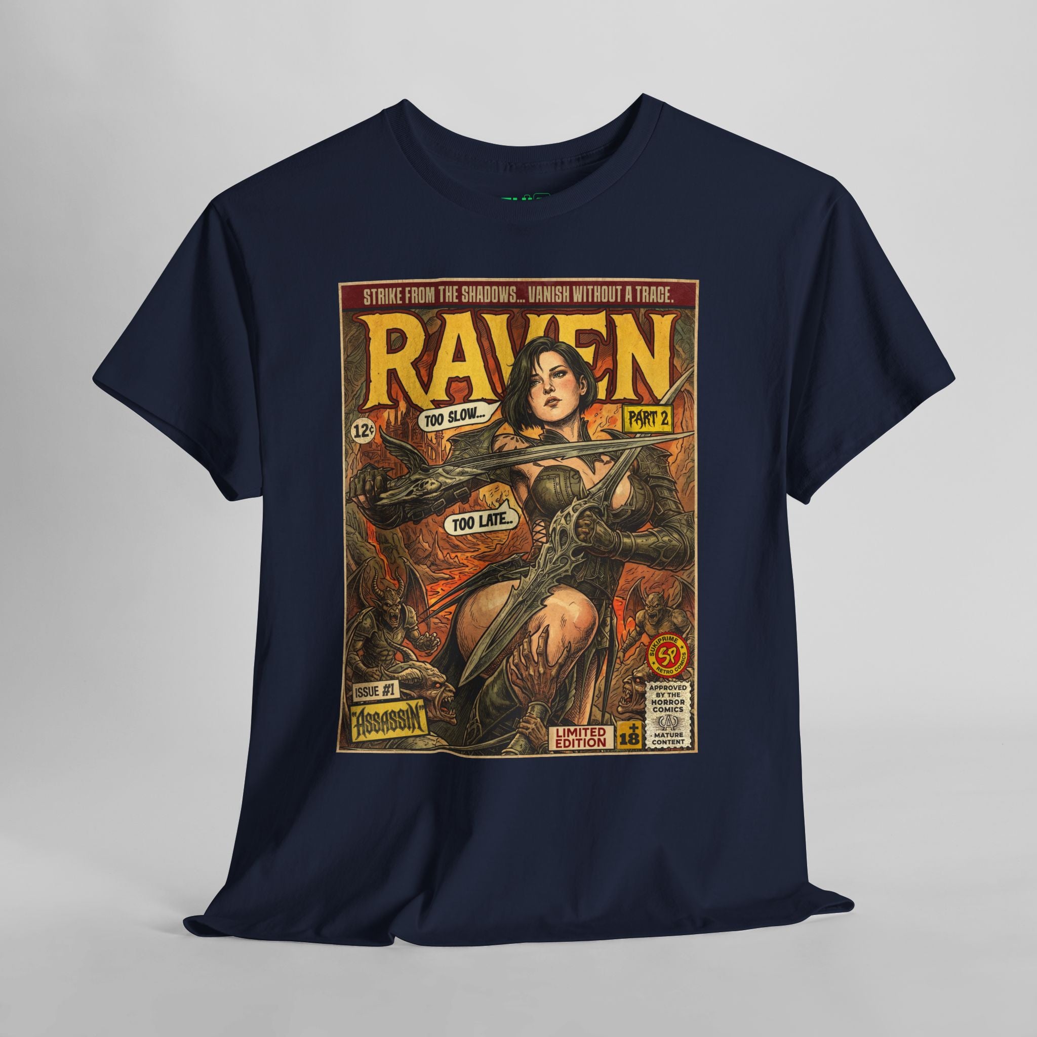 Raven 2 Assassin Comic Art T-Shirt