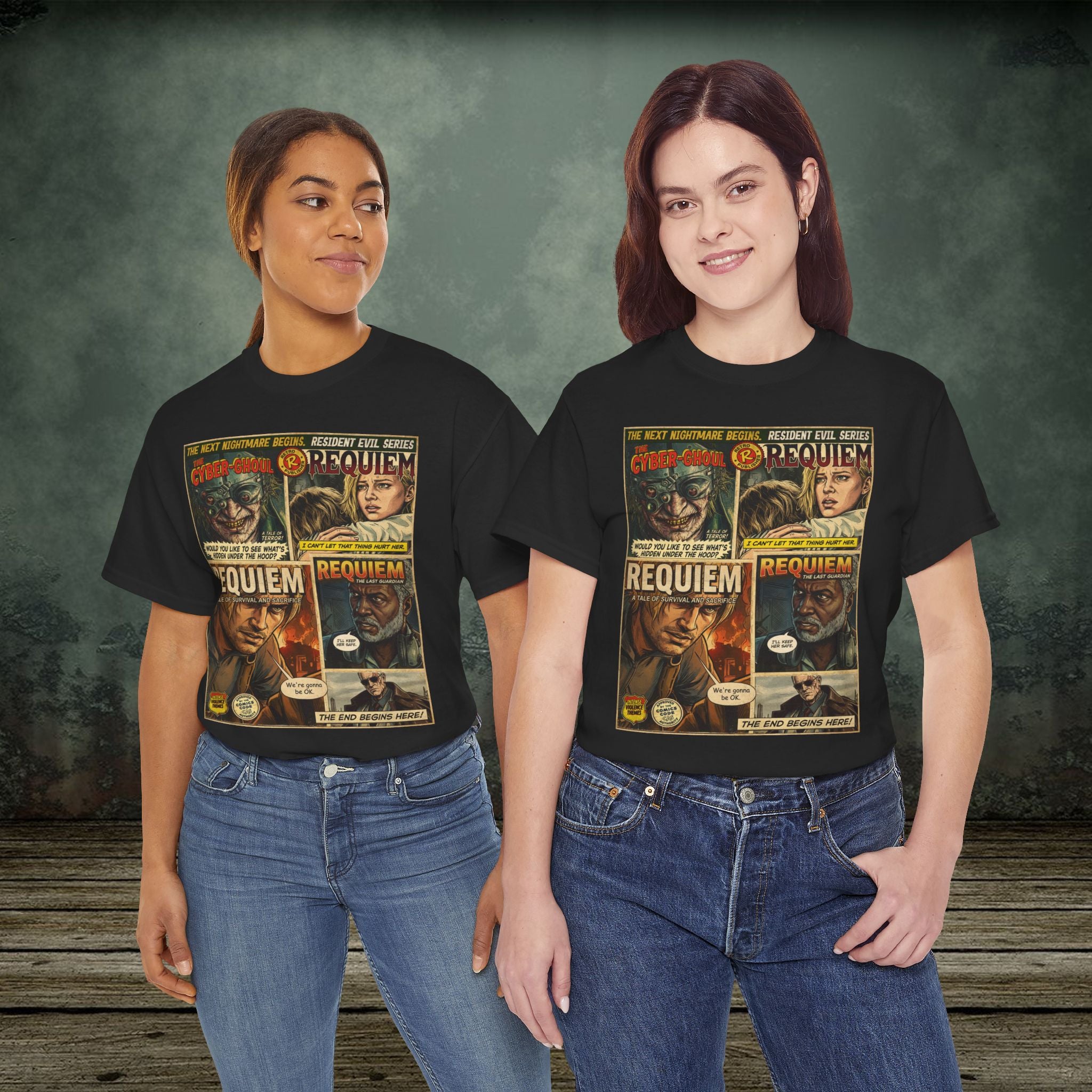Resident Evil Requiem | Vintage Retro Gaming T-Shirt
