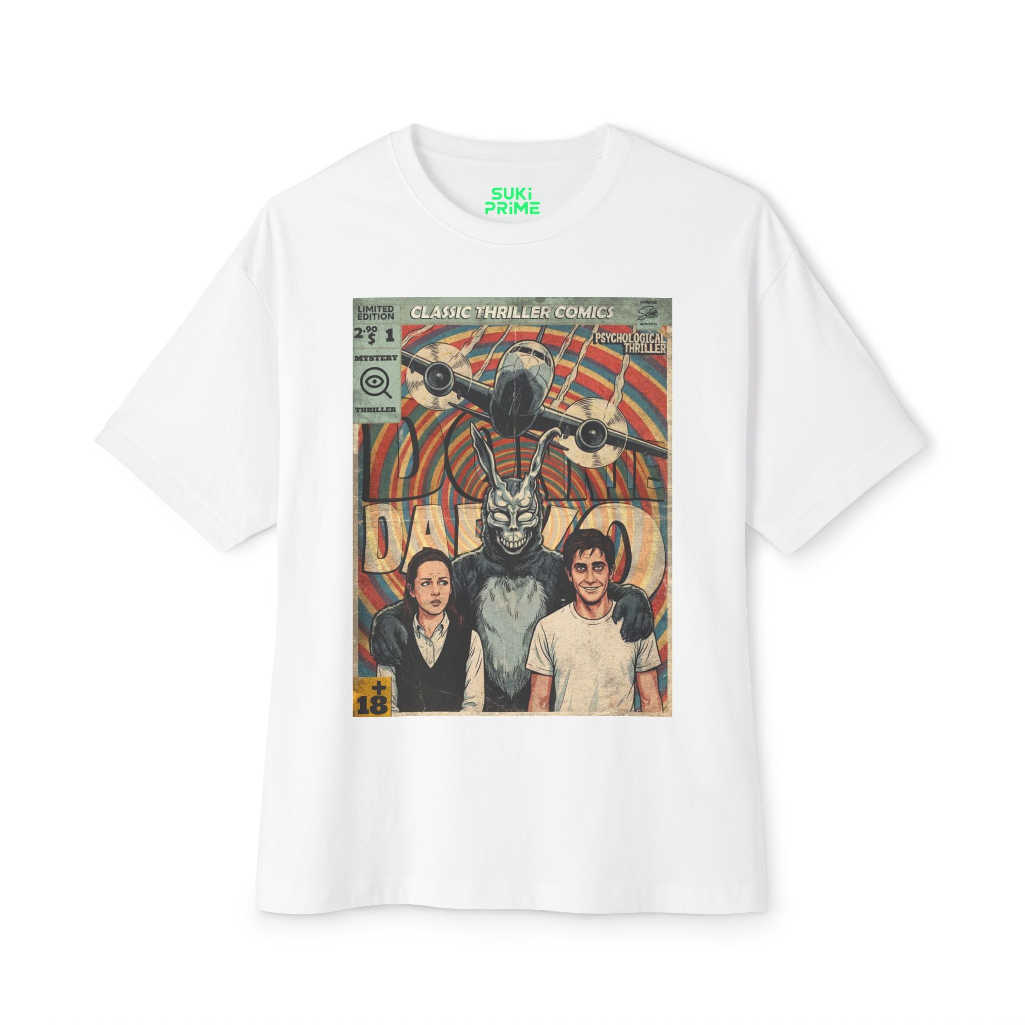 Donnie Darko Movie Comic Cover Oversized T-Shirt