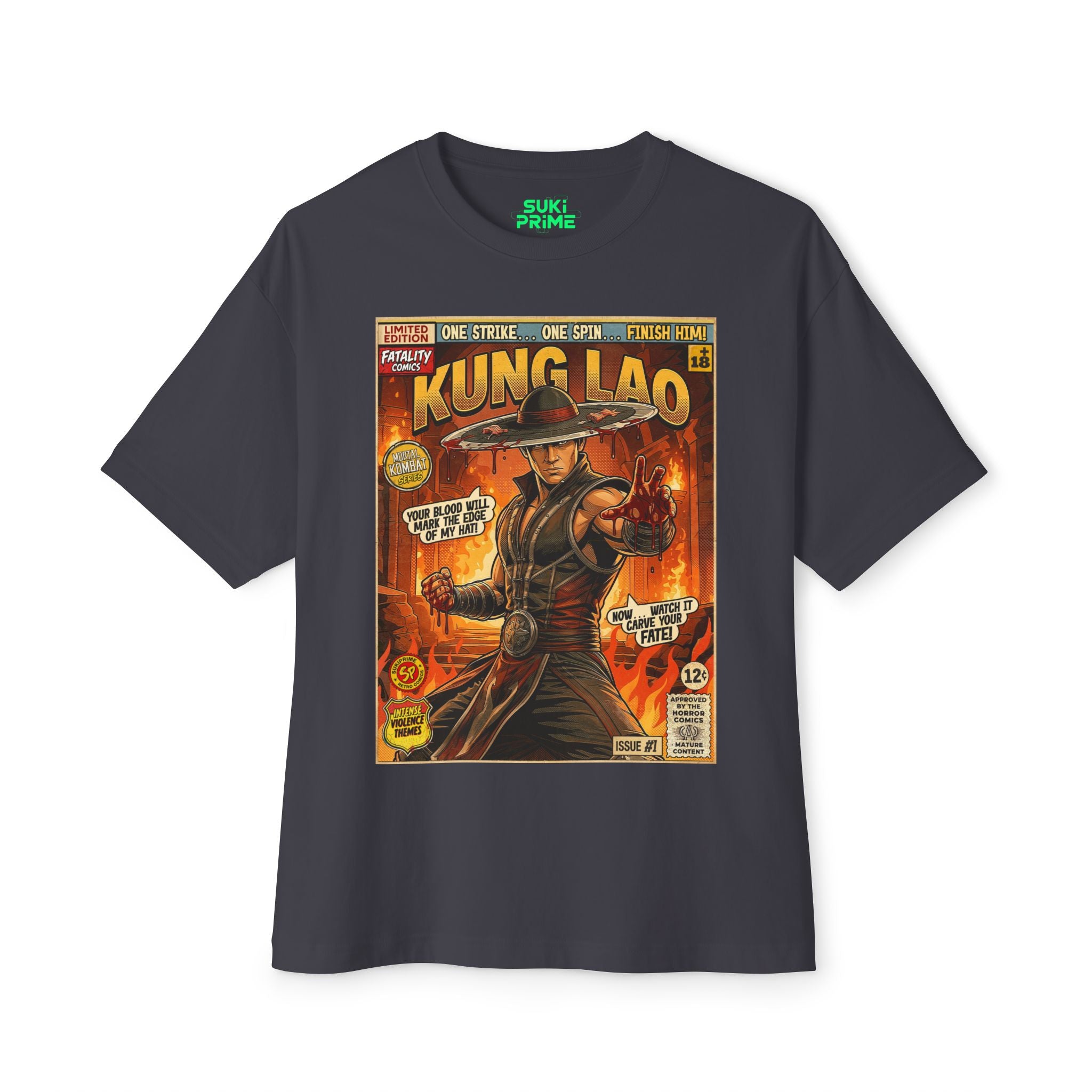 Kung Lao Mortal Kombat Comic Art Oversized T-Shirt