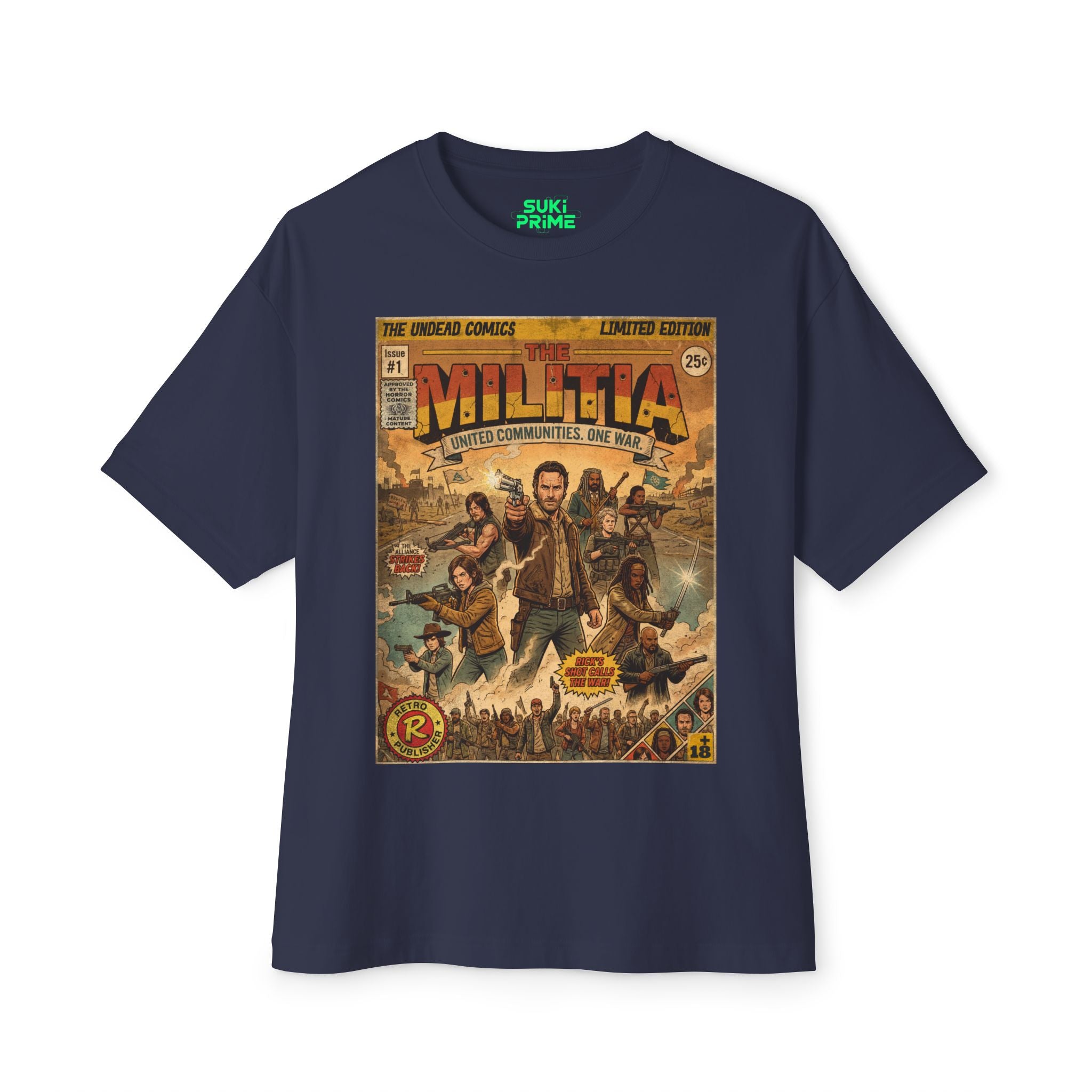 The Militia Comic Cover Oversized T‑Shirt