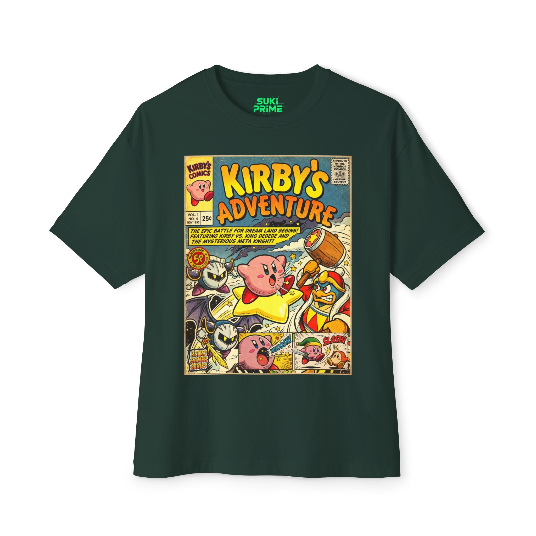 Kirby's Adventure Comic Art Oversized T-Shirt