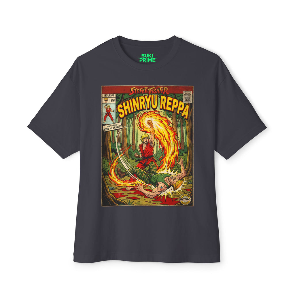 Ken Street Fighter Comic Cover Oversized T-Shirt